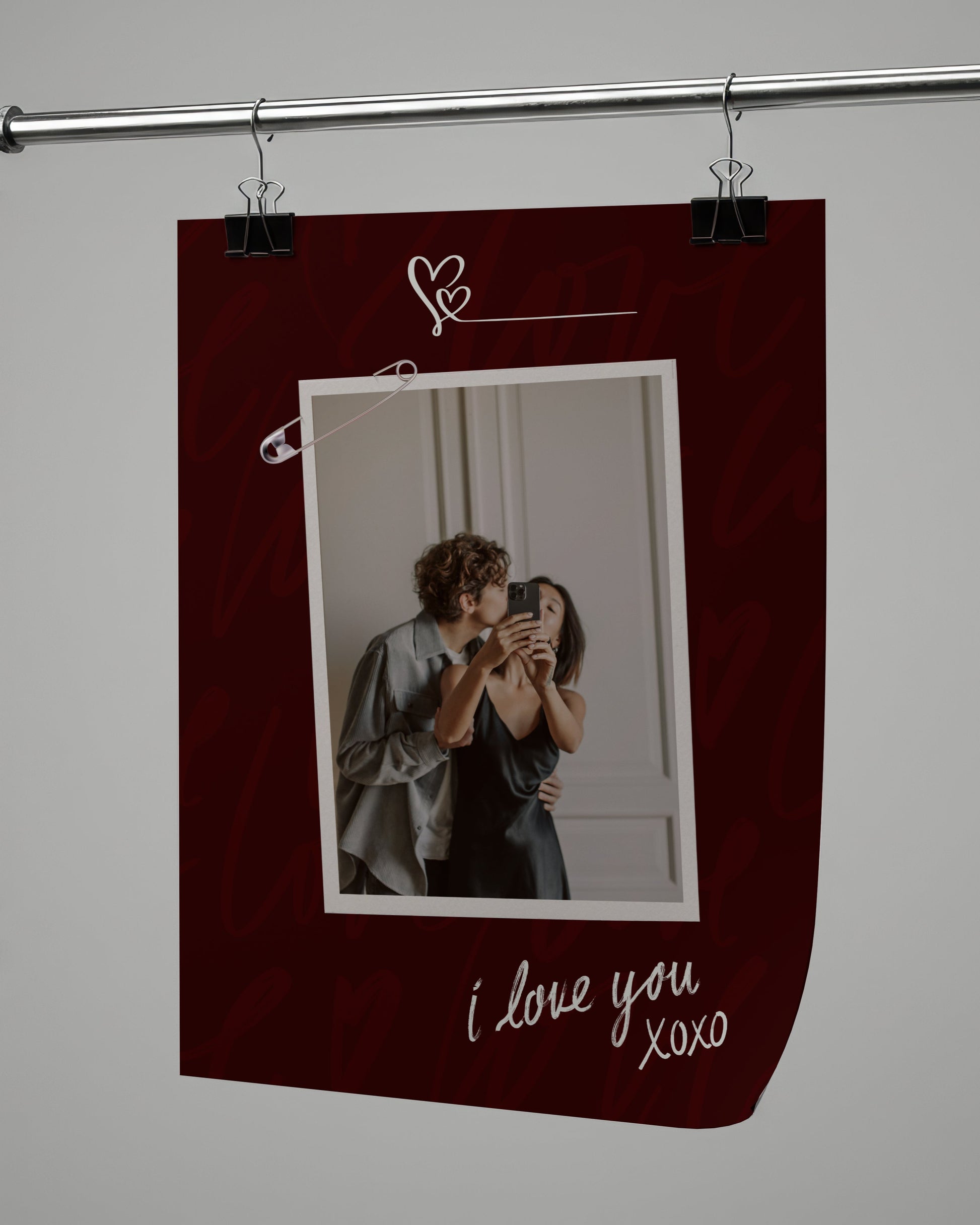 Kişiye Özel I Love You xoxo Poster- Özel Tasarım