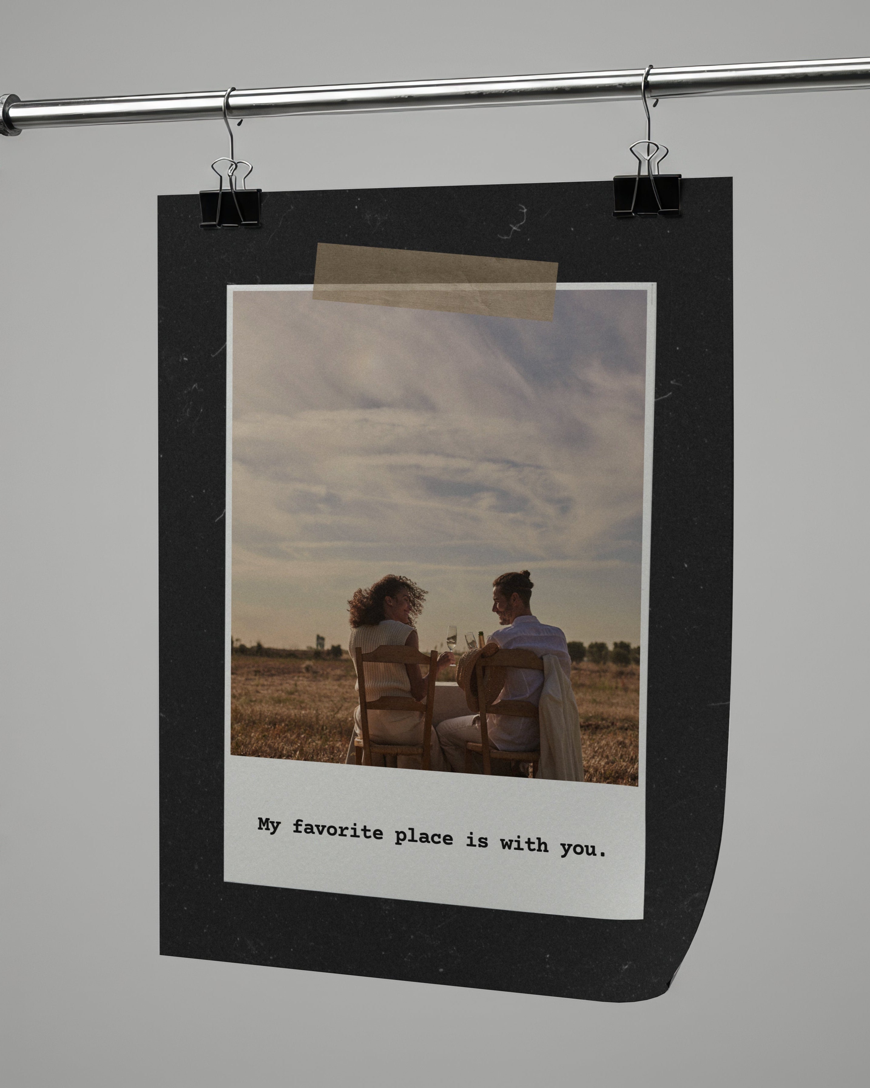 Kişiye Özel My Favorite Place Is With You Poster- Özel Tasarım