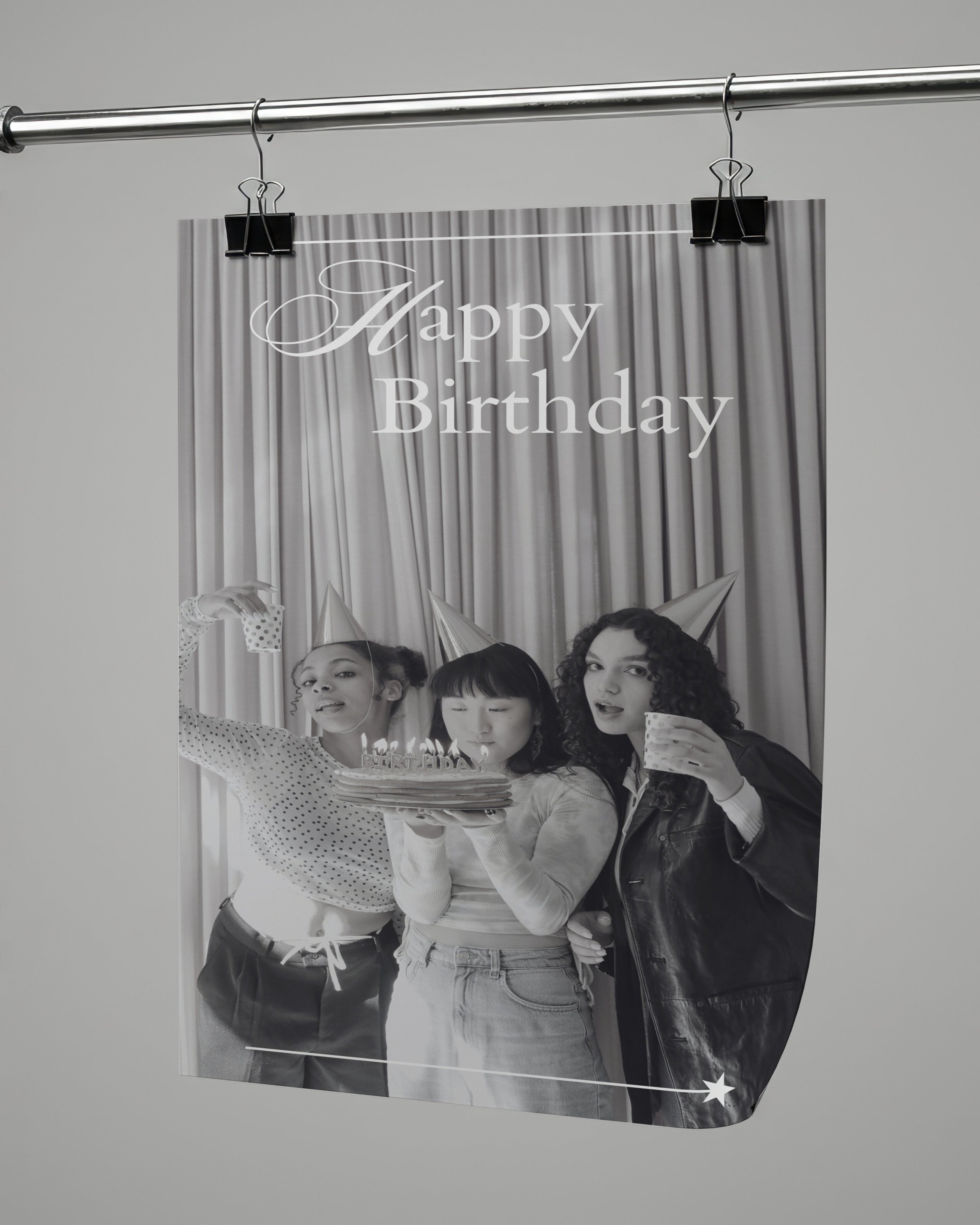 Kişiye Özel Happy Birthday Poster- Özel Tasarım