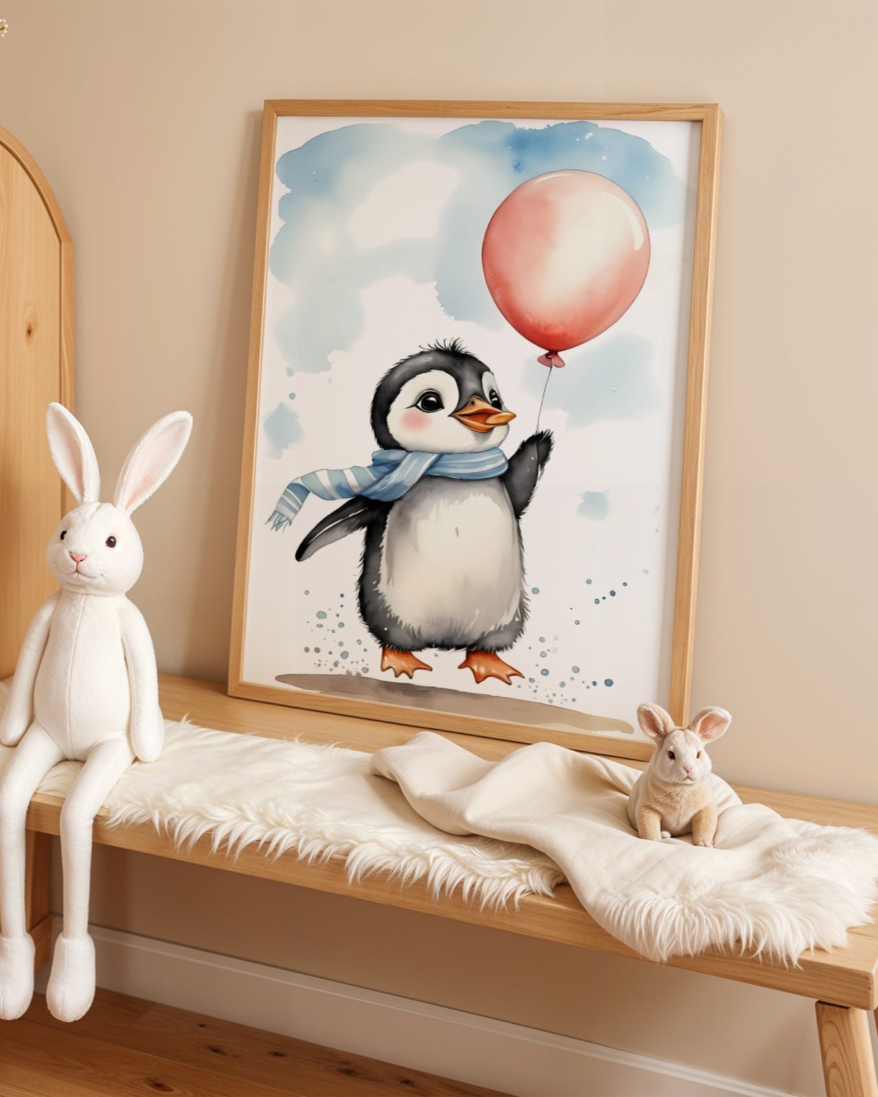 Balonlu Penguen Poster