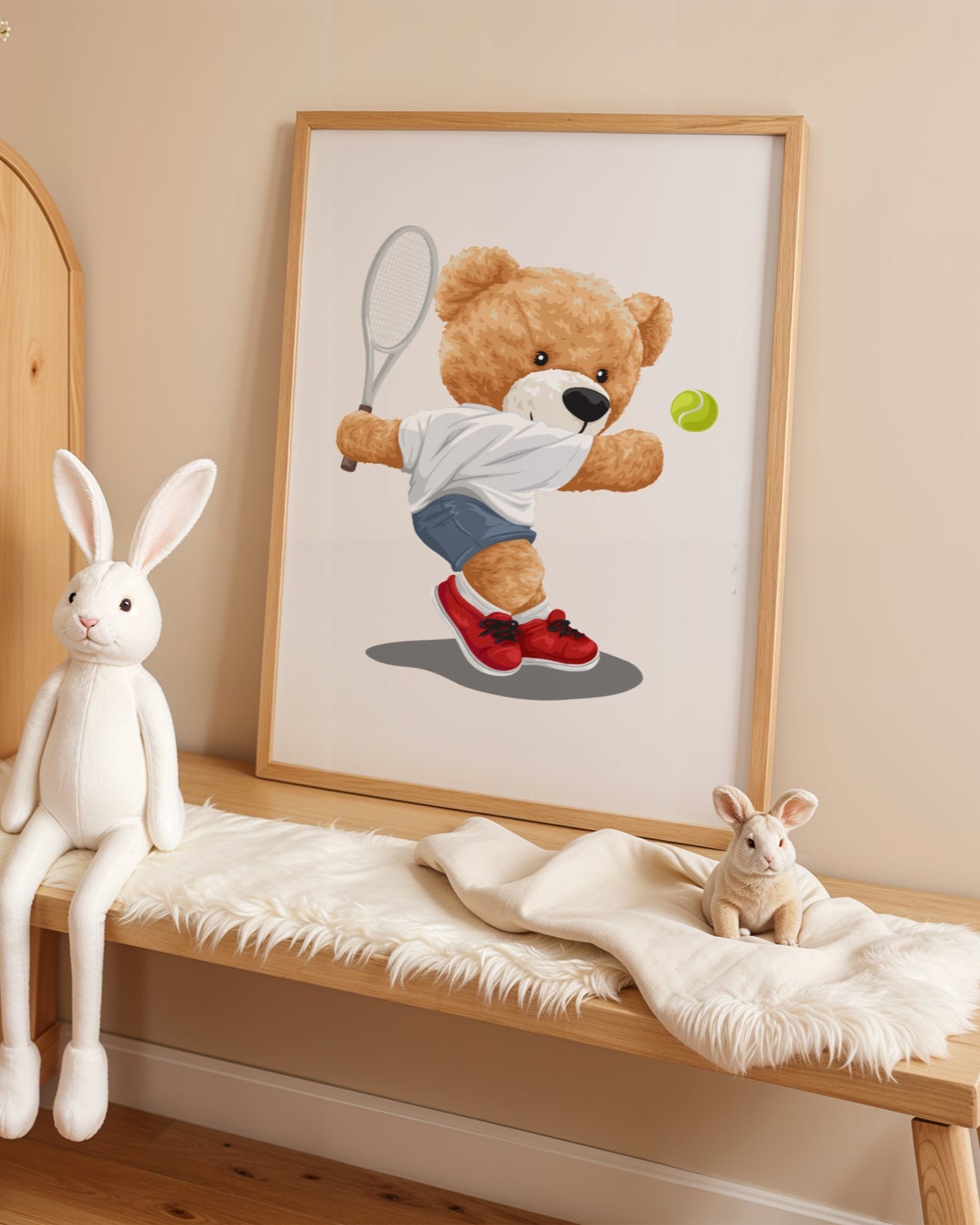 Tenis Oynayan Ayıcık Poster