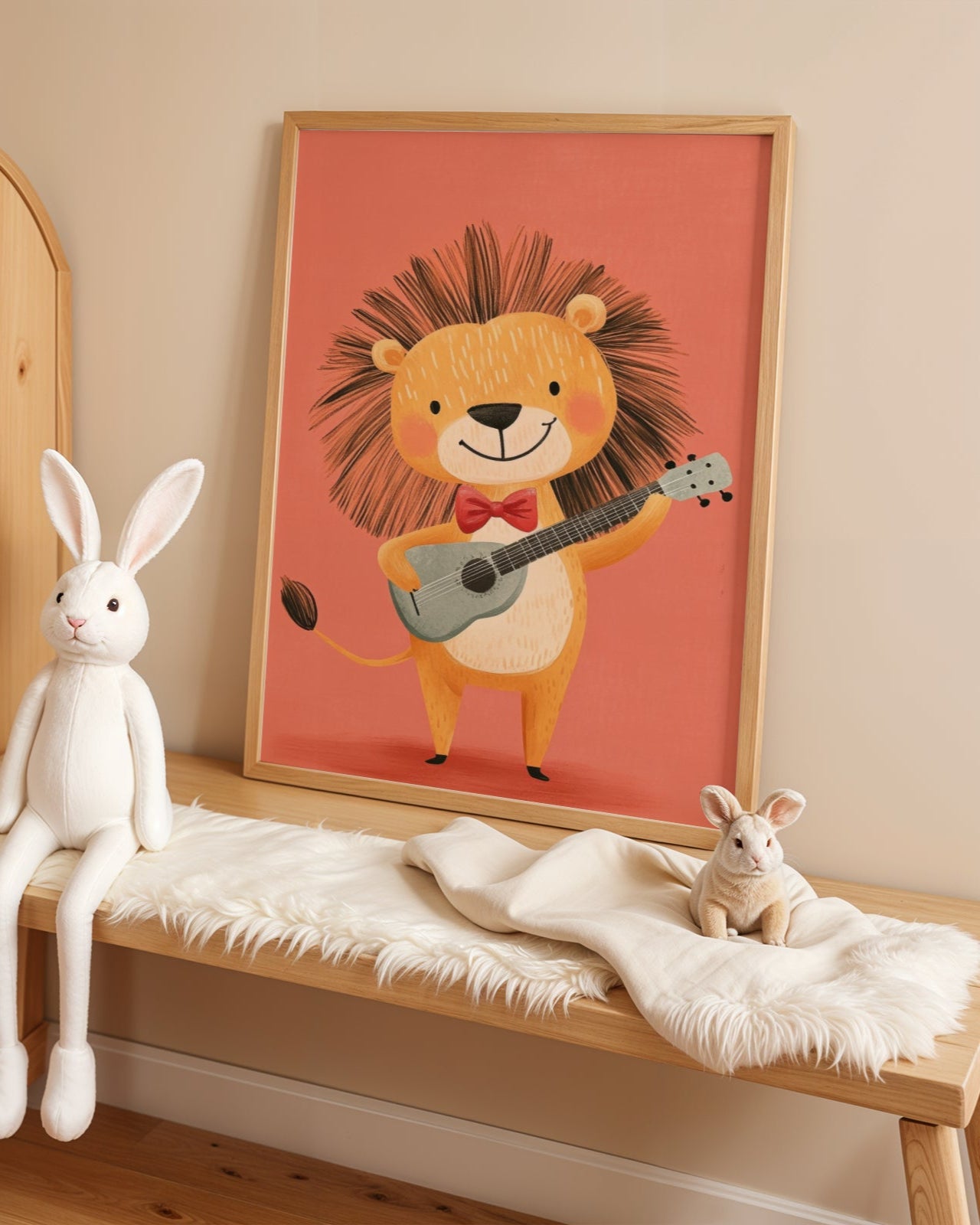 Gitar Çalan Aslan Poster