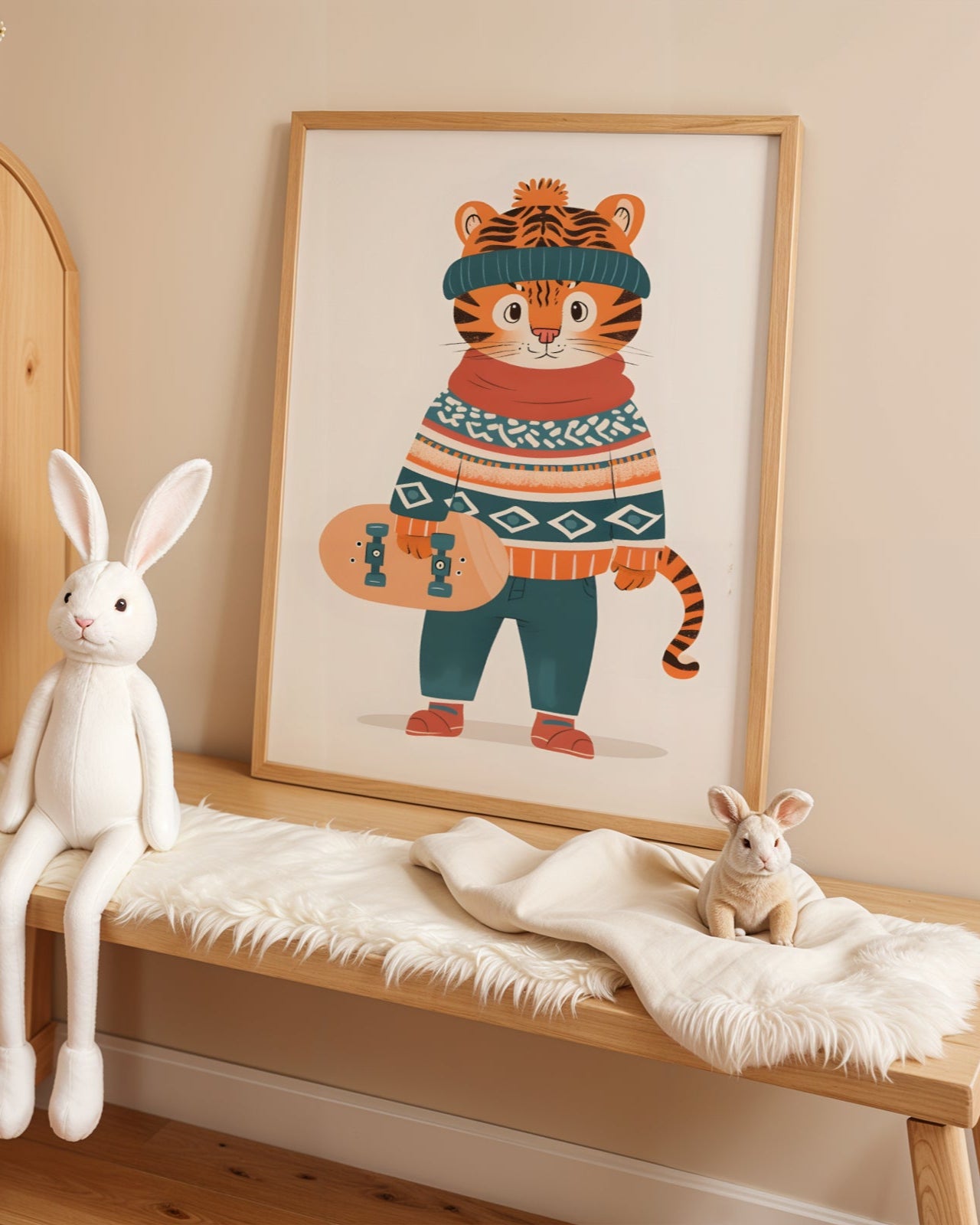 Kaykay Süren Kaplan Poster