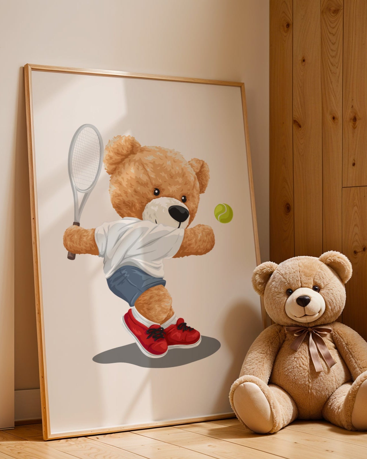 Tenis Oynayan Ayıcık Poster