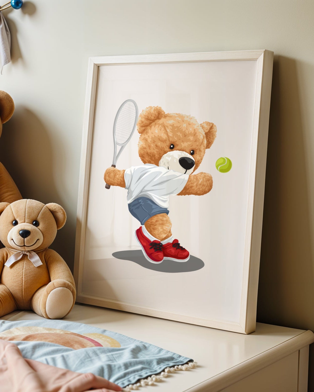 Tenis Oynayan Ayıcık Poster