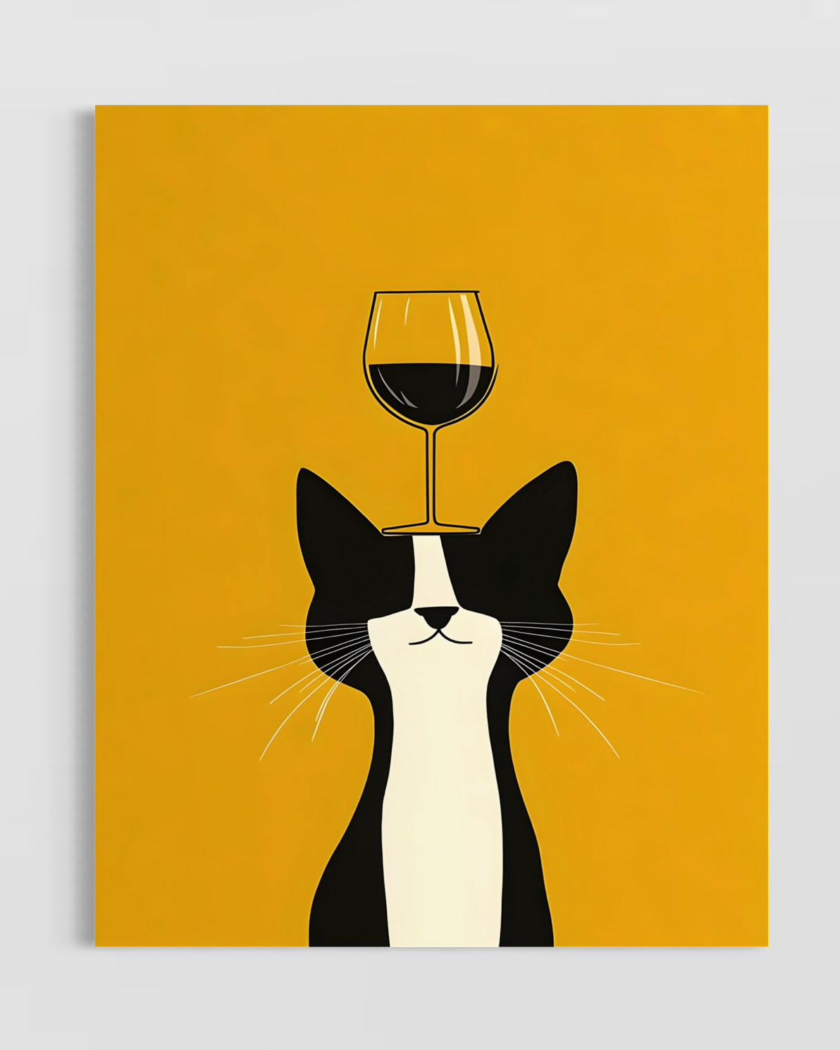 Cat with Wine