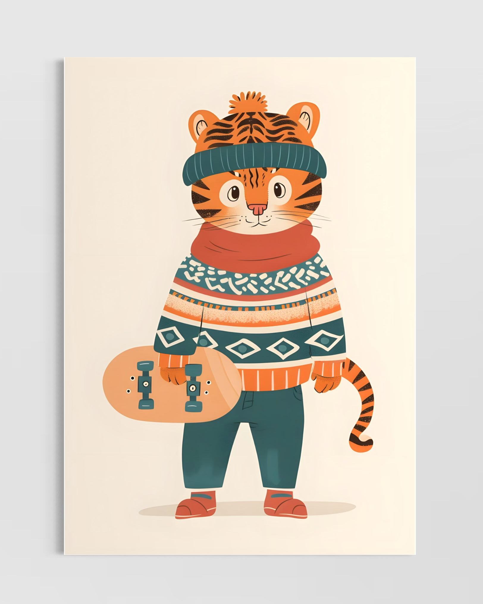 Kaykay Süren Kaplan Poster