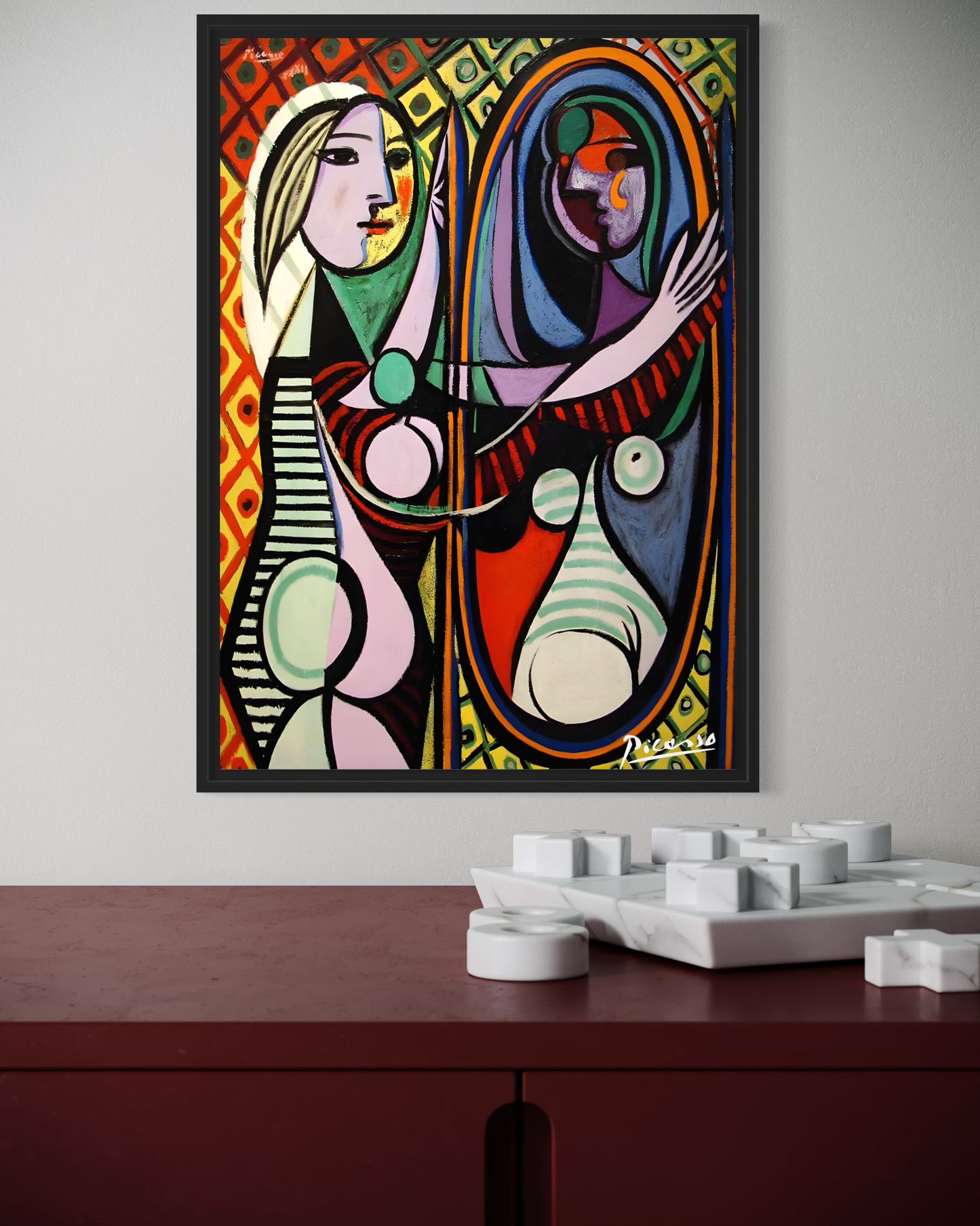 Picasso Ayna Karşısındaki Kız Poster