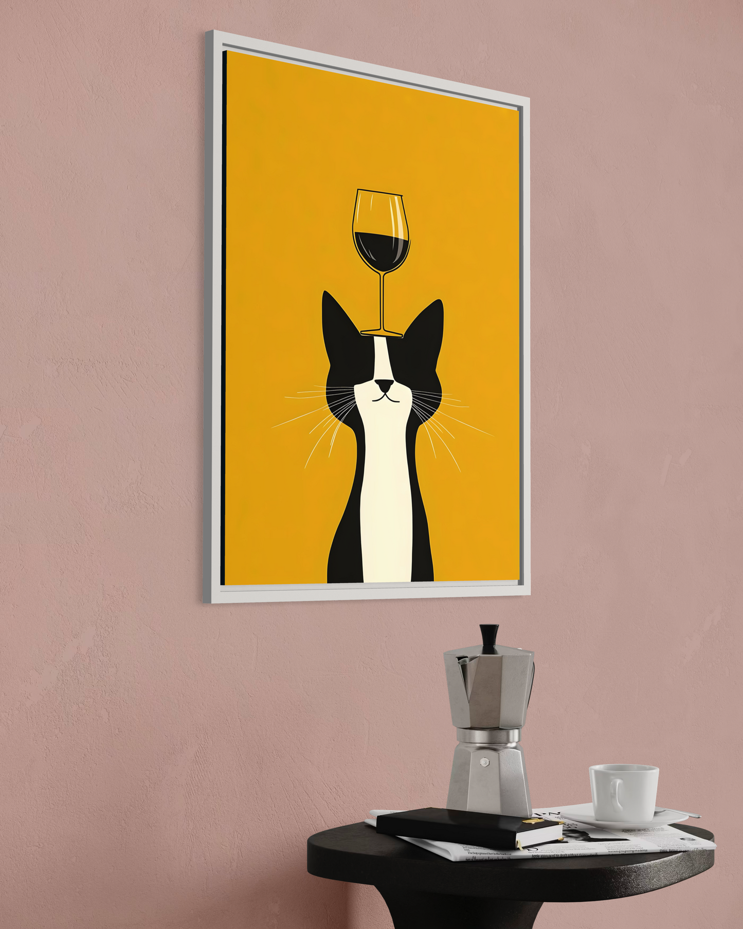 Cat with Wine