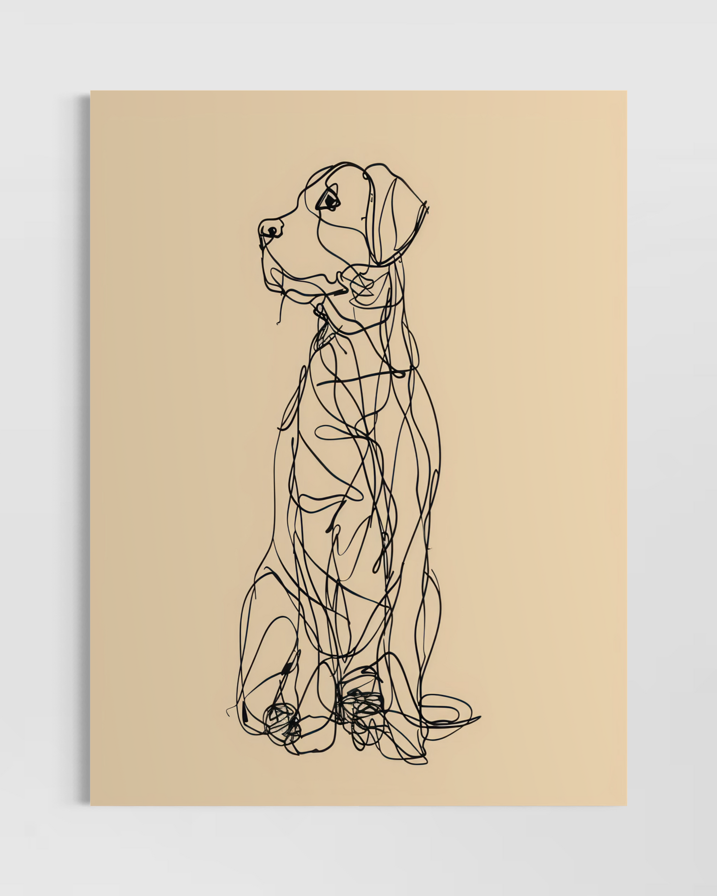 Çizgisel Köpek No.2 Poster