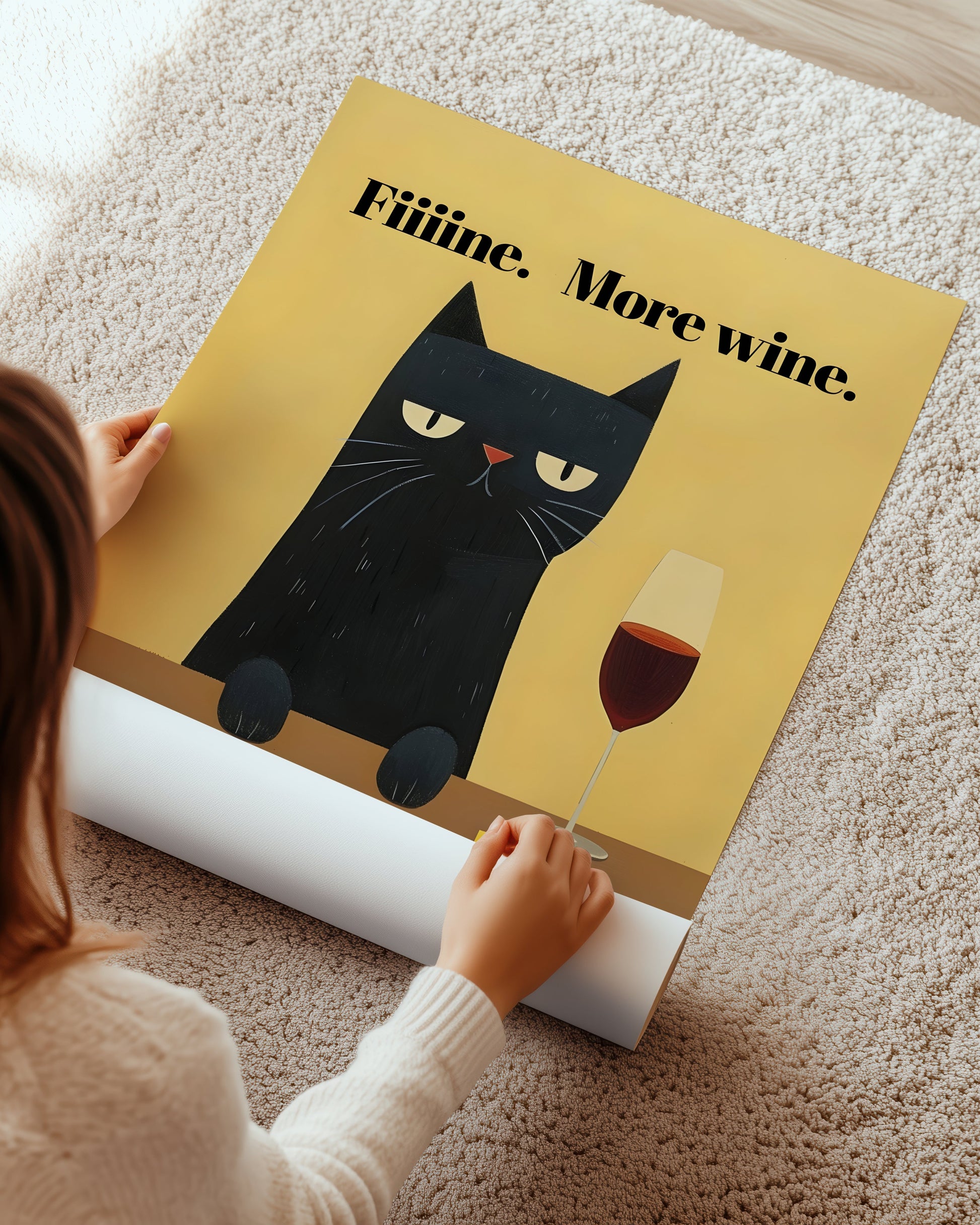 Fine, More Wine Poster