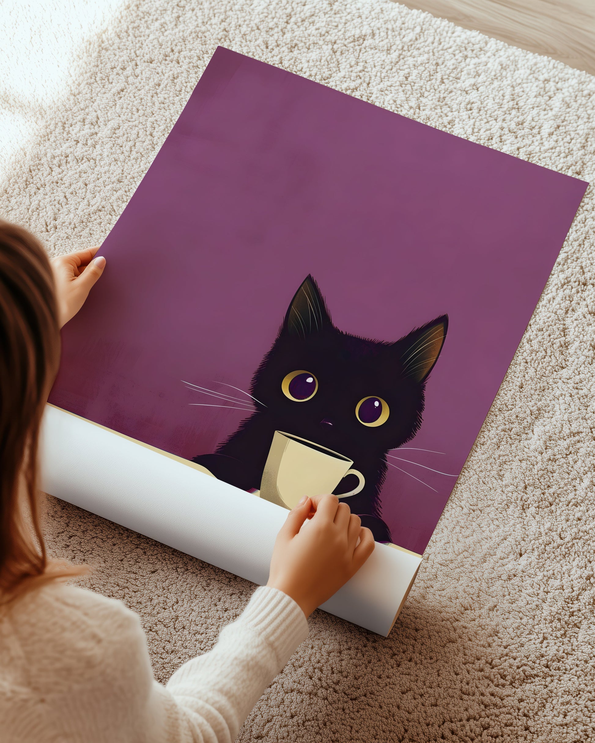 Cat & Coffee Poster