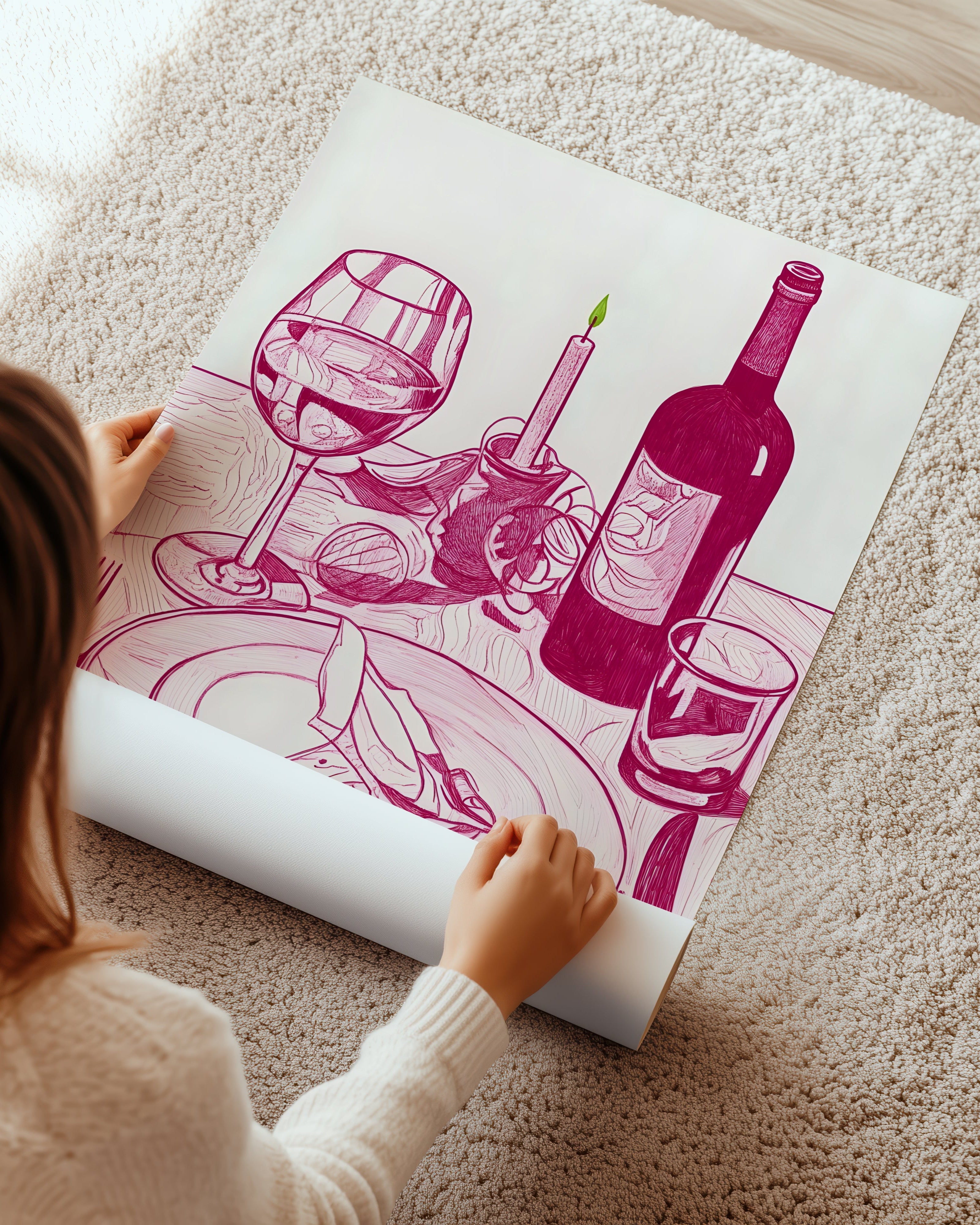 Wine in The Restaurant Poster