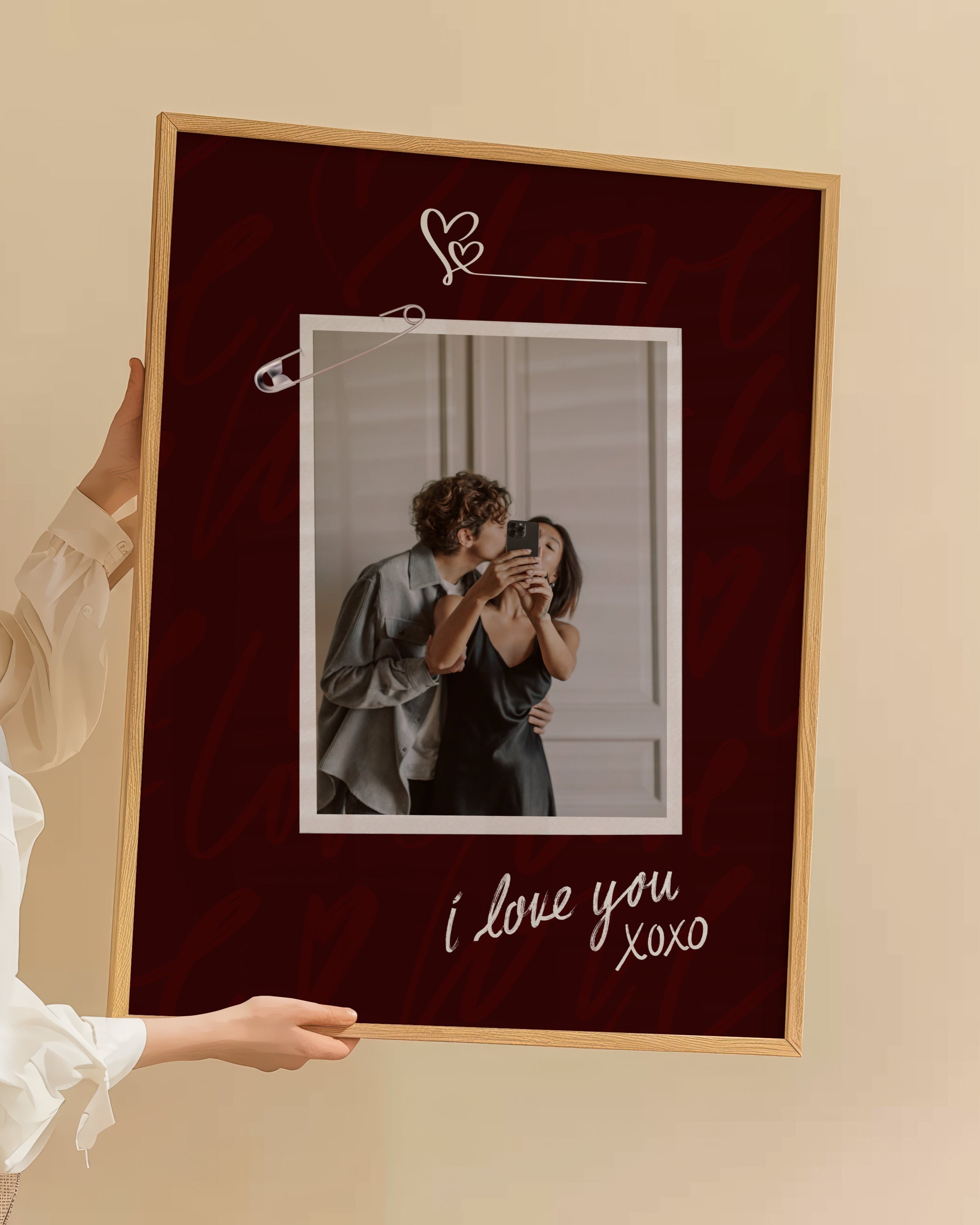 Kişiye Özel I Love You xoxo Poster- Özel Tasarım