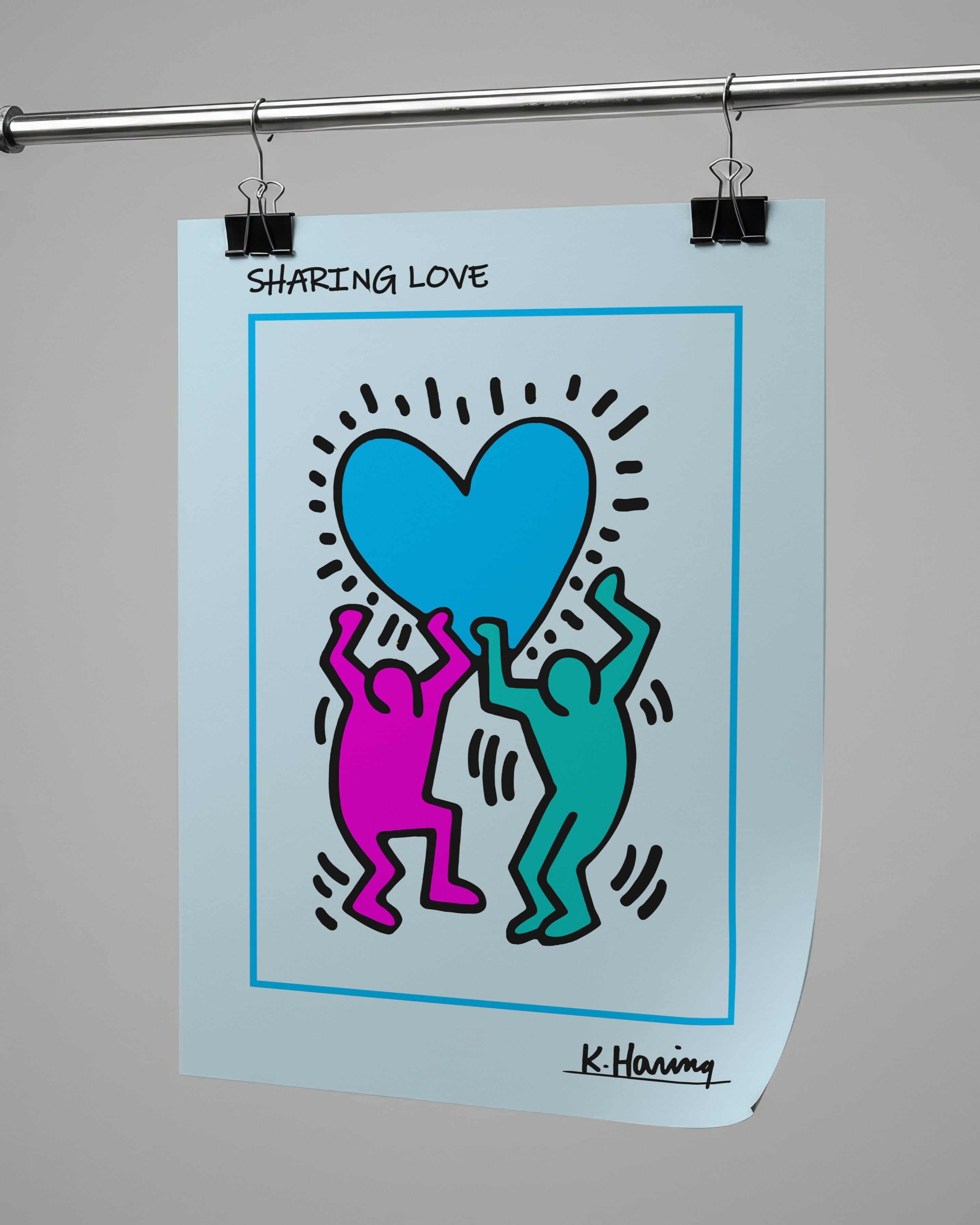 Keith Haring Sharing Love Poster