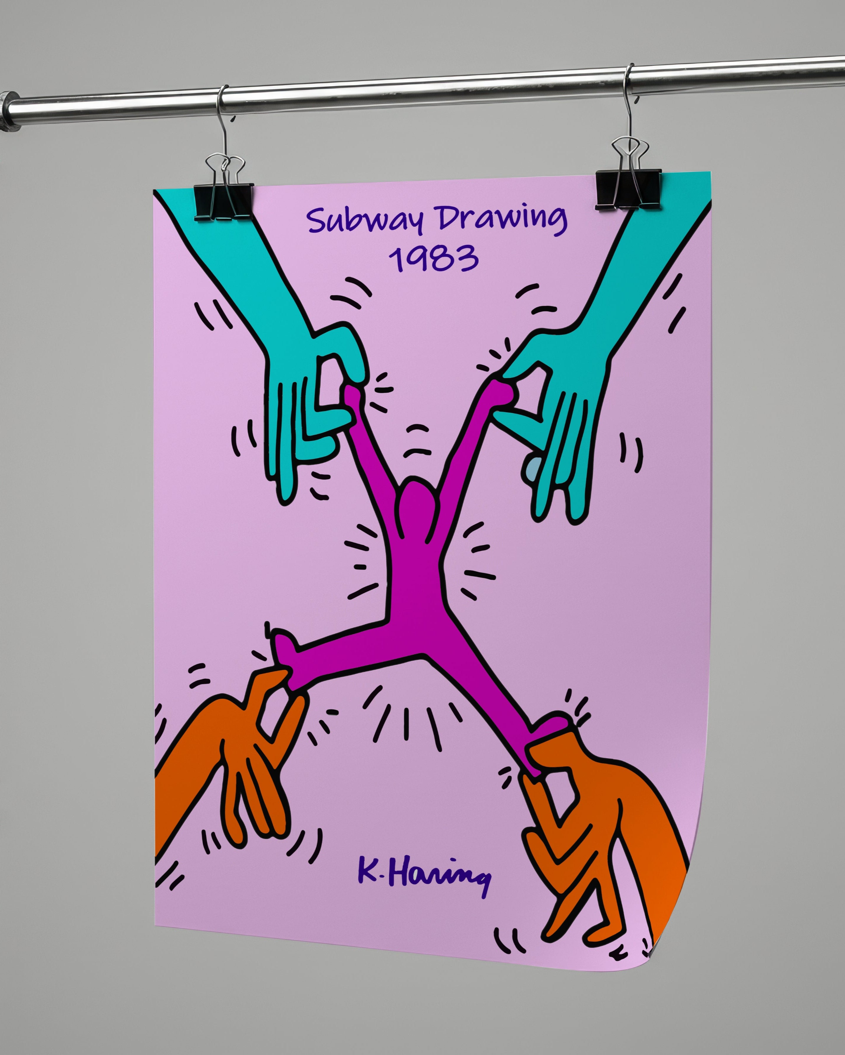 Keith Haring Subway Drawing Poster