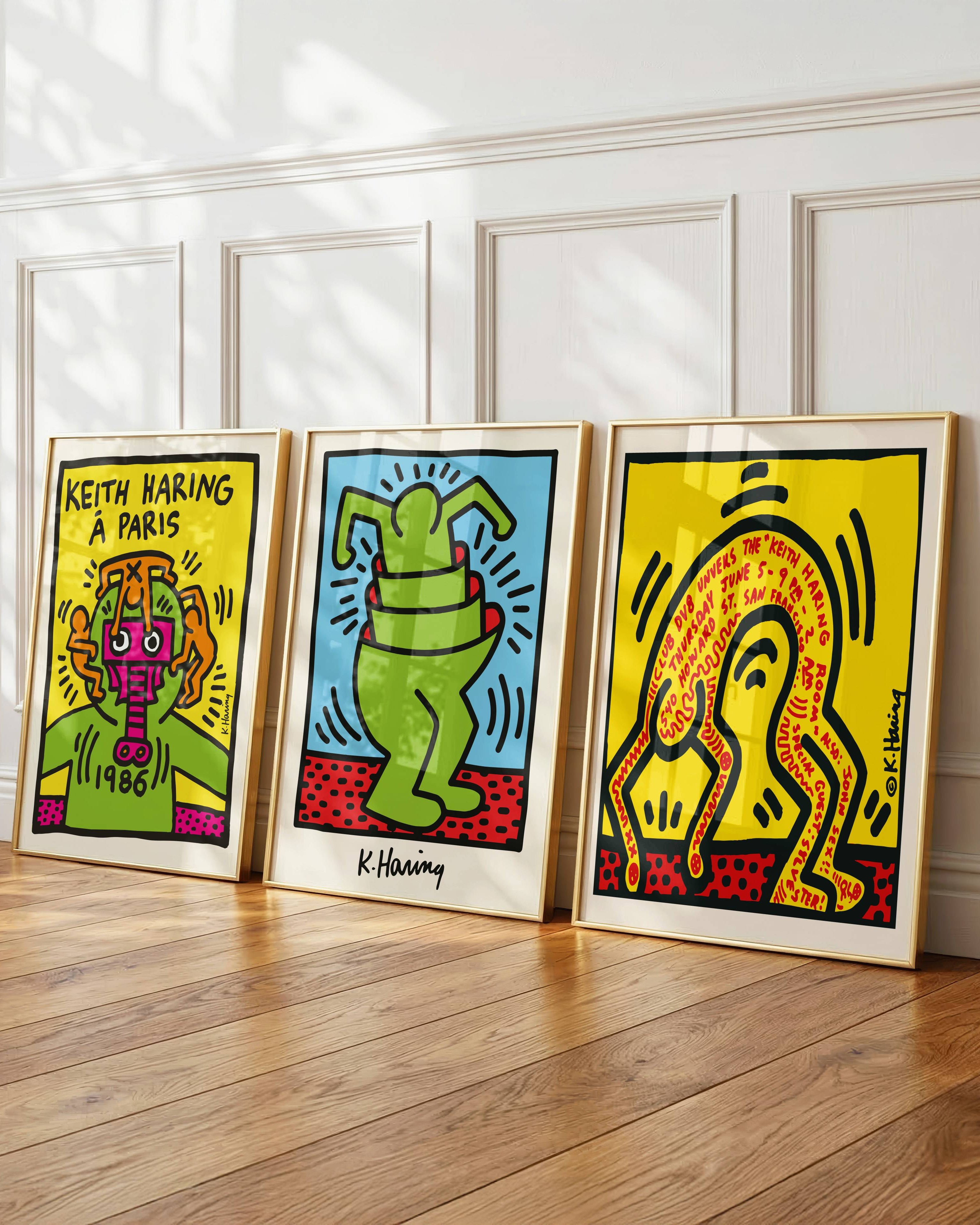 Keith Haring 3'lü Poster Seti