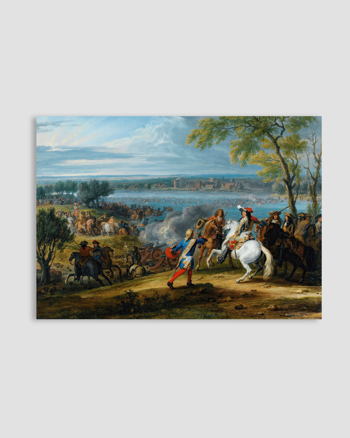 Adam Frans van der Meulen - The crossing of the Rhine at Lobith Poster