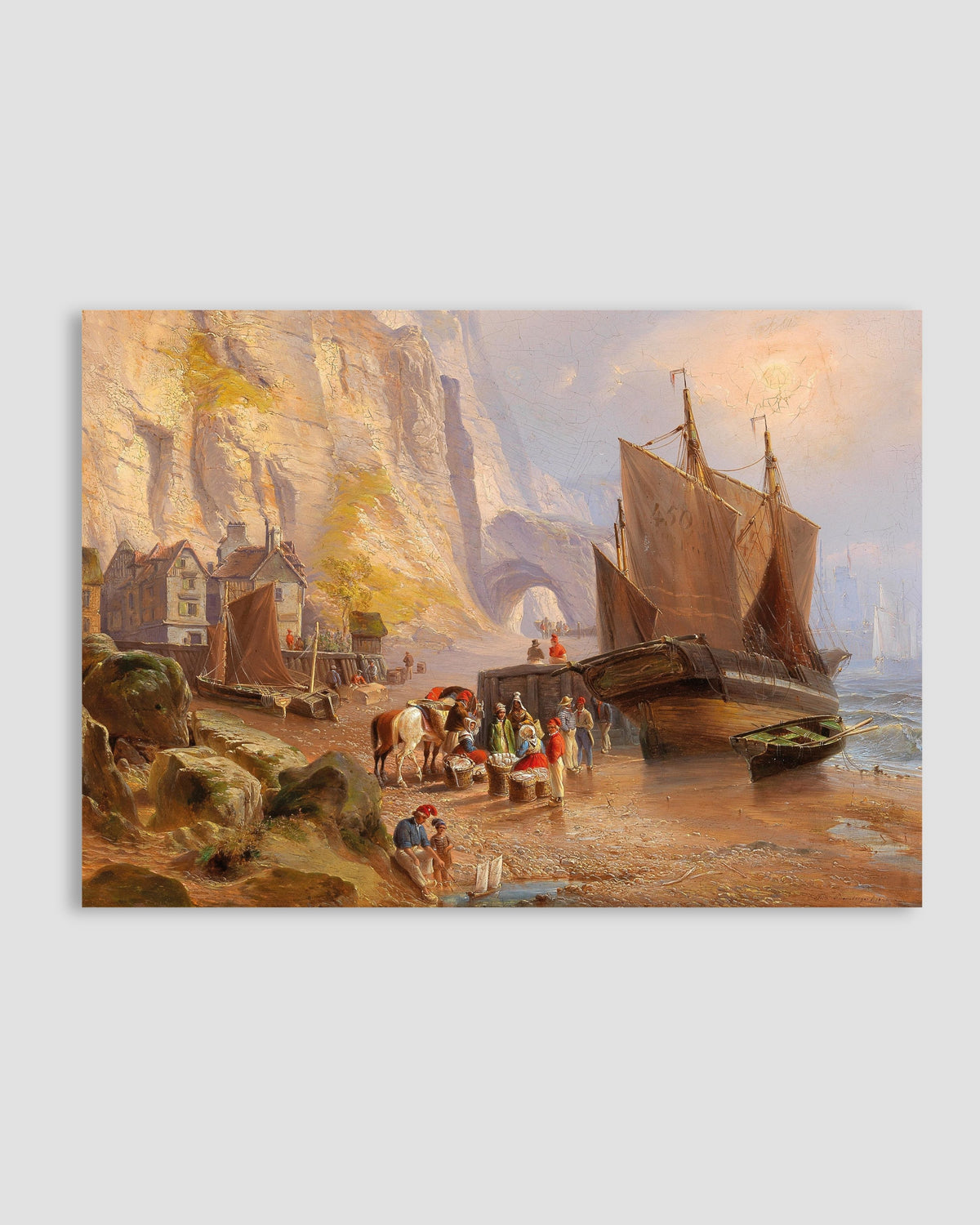 Fritz Bamberger - Fisher Men On The Beach Poster