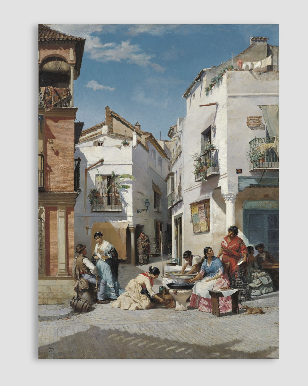 Manuel Ussel de Guimbarda - Rosquilla Sellers in a Corner of Seville Poster