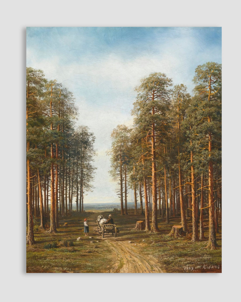 Mikhail Konstantinovich Klodt - Path through the Pine Forest Poster