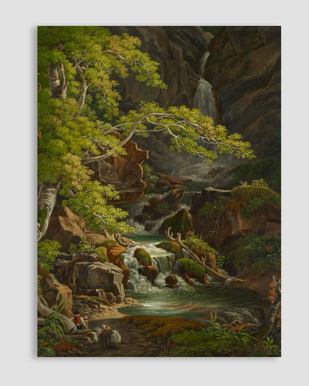 Peter Birmann - Waterfall In The Munster Valley Poster