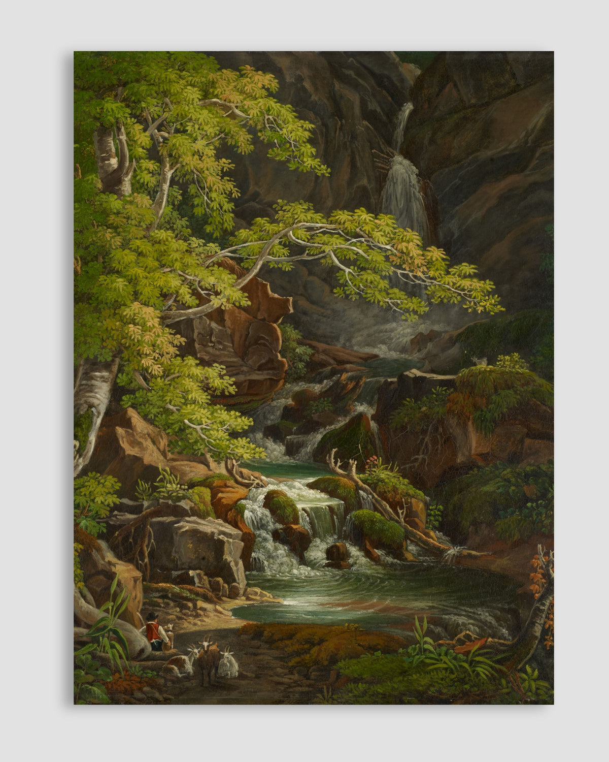 Peter Birmann - Waterfall In The Munster Valley Poster