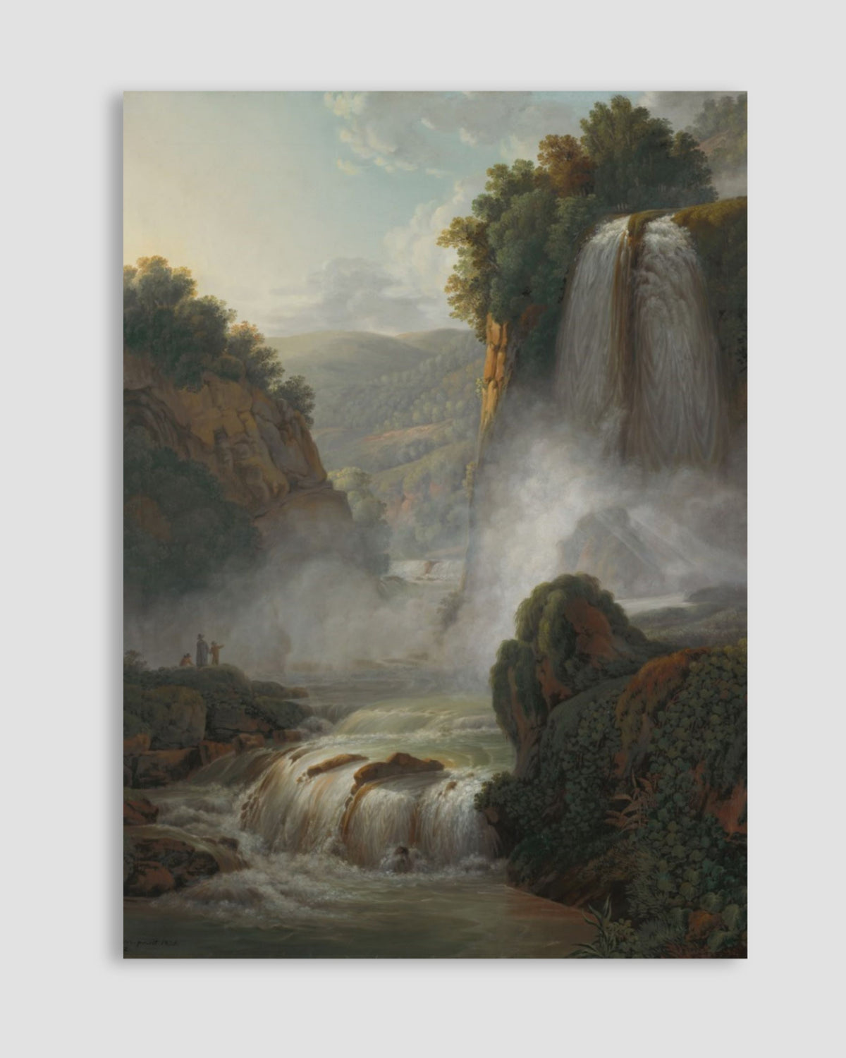 Peter Birmann - Waterfall Near Tivoli Poster