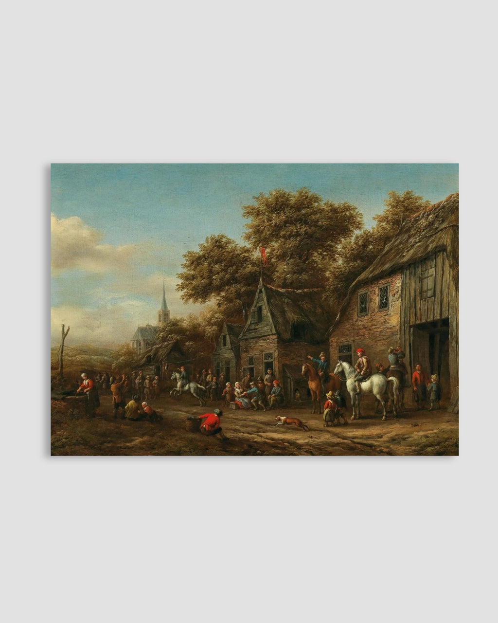 Barent Gael - Figures on a Road on the Outskirts of a Town Poster