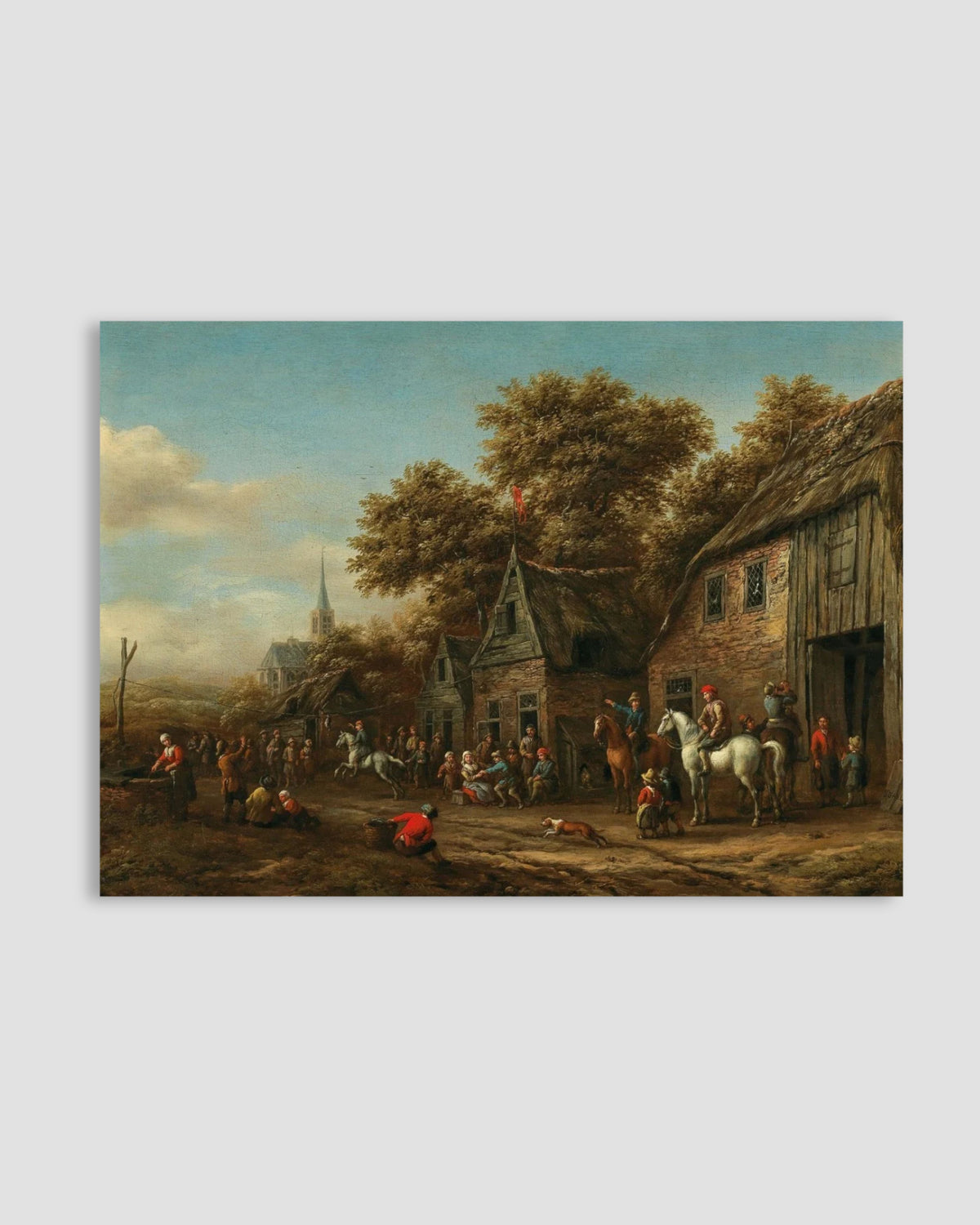 Barent Gael - Figures on a Road on the Outskirts of a Town Poster