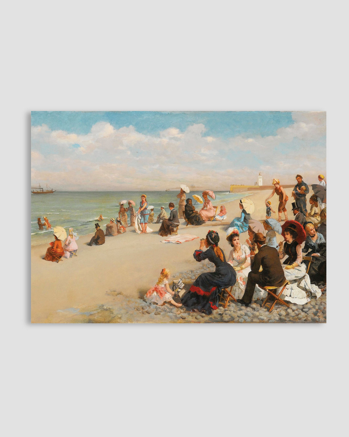 Charles Jean Auguste Escudier - On The Beach Poster