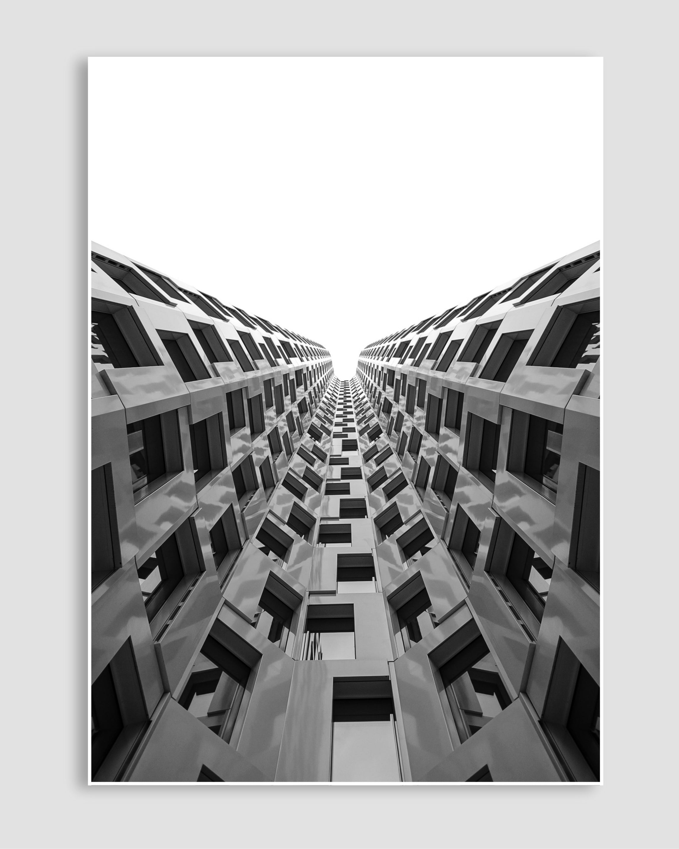 Siyah Beyaz Mimari No.8 Poster