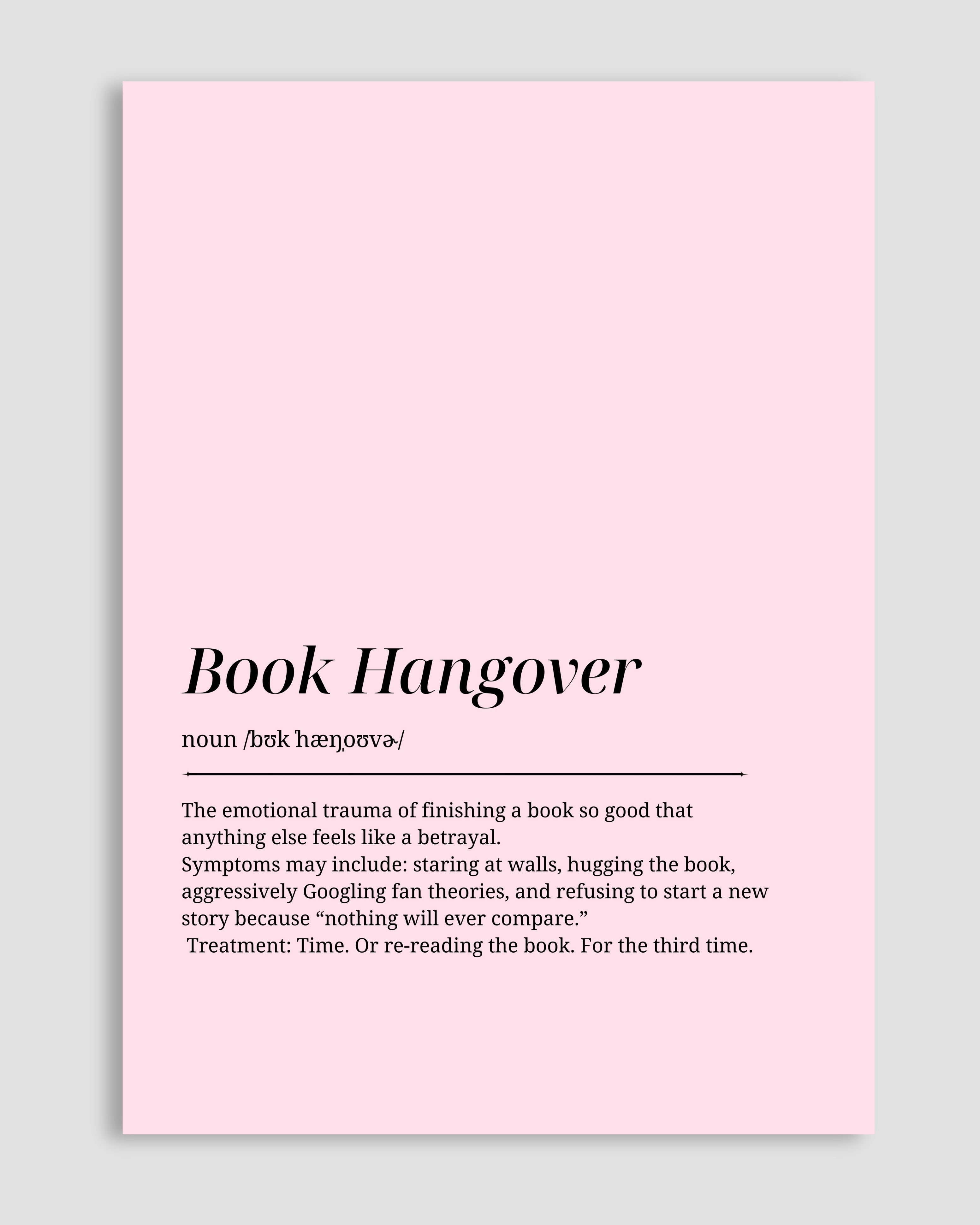 Book Hangover Poster