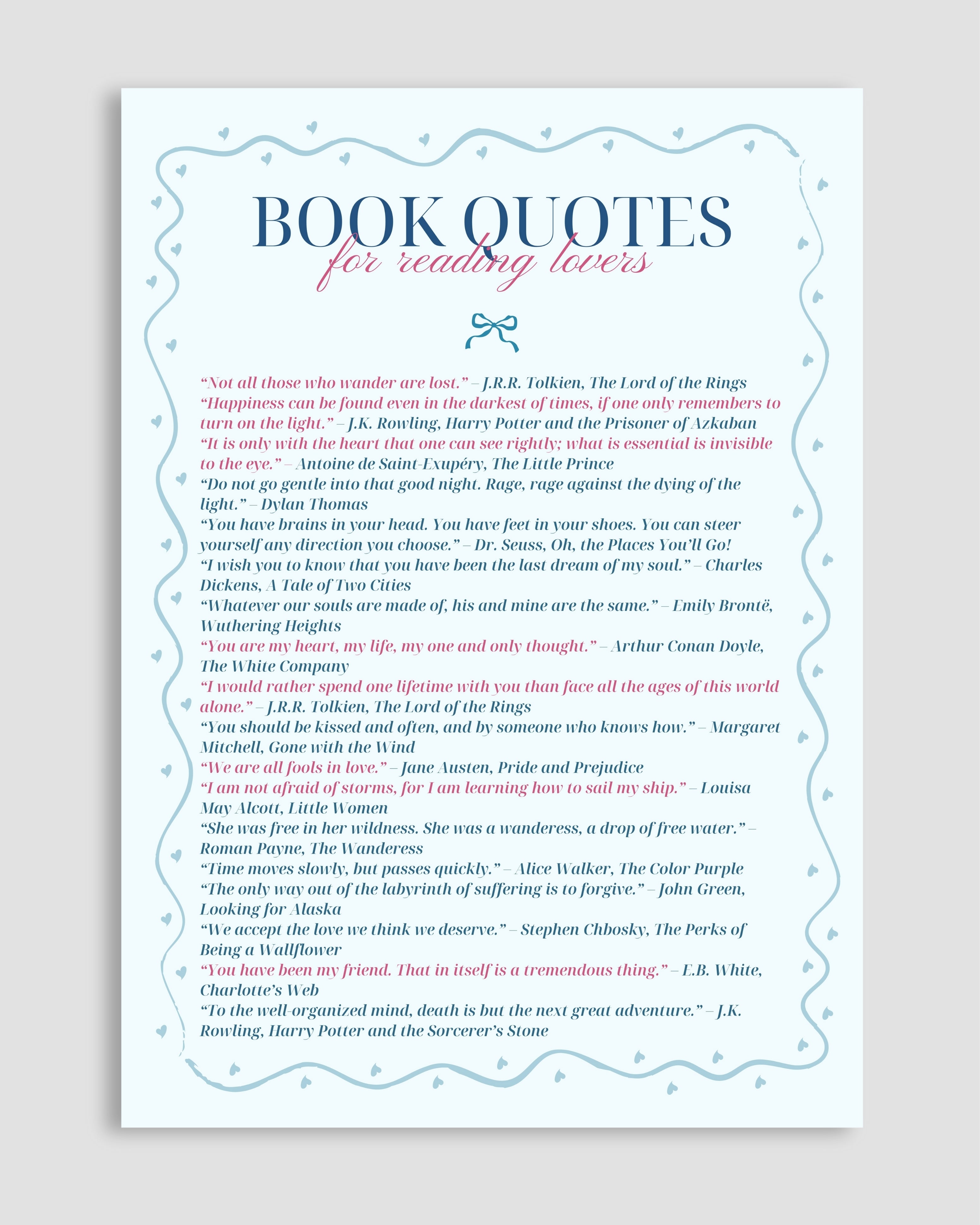 Book Quotes Poster