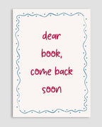 Dear Book, Come Back Soon Poster
