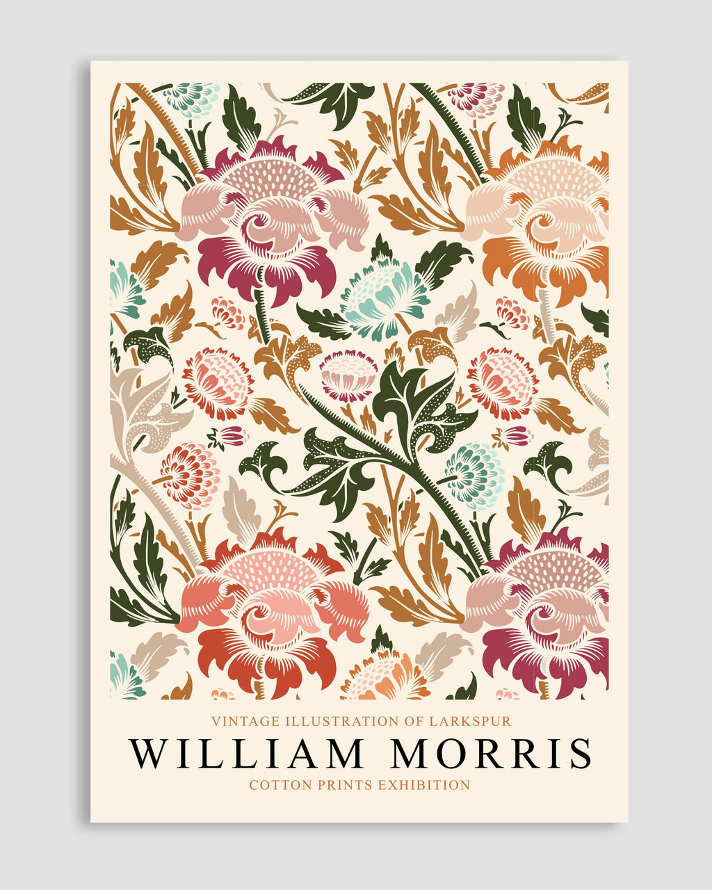 William Morris Cotton Prints Exhibition Poster