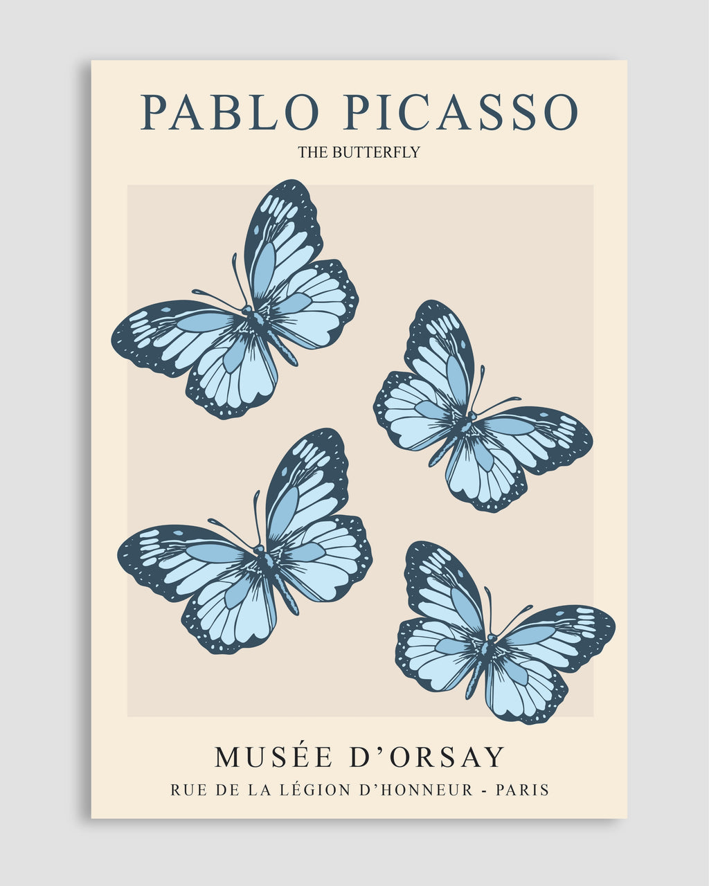 Picasso The Butterfly Poster