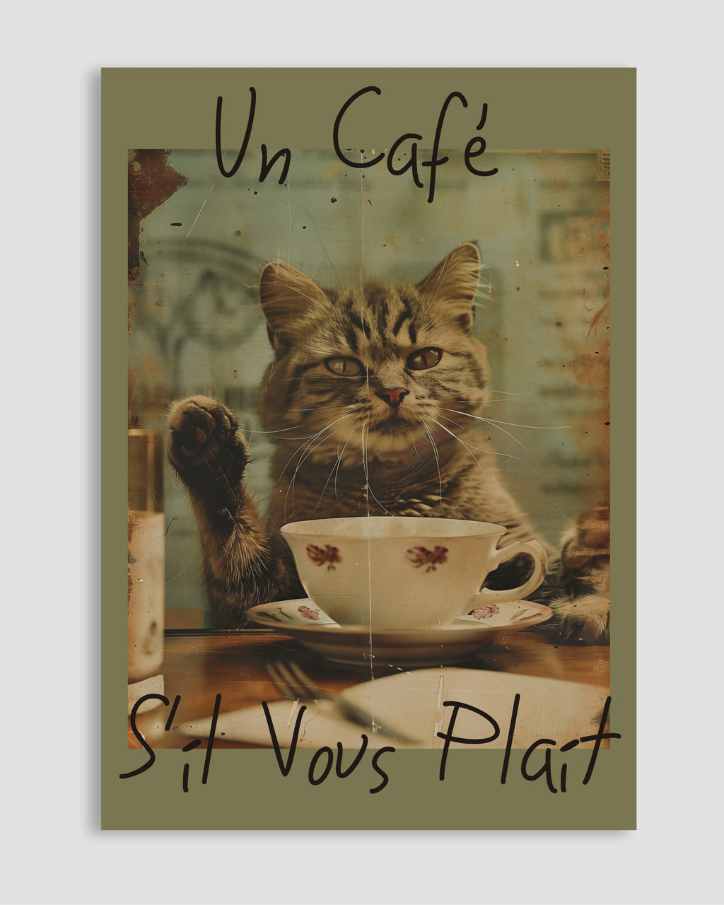 Un Cafe S'il Vous Plait Poster