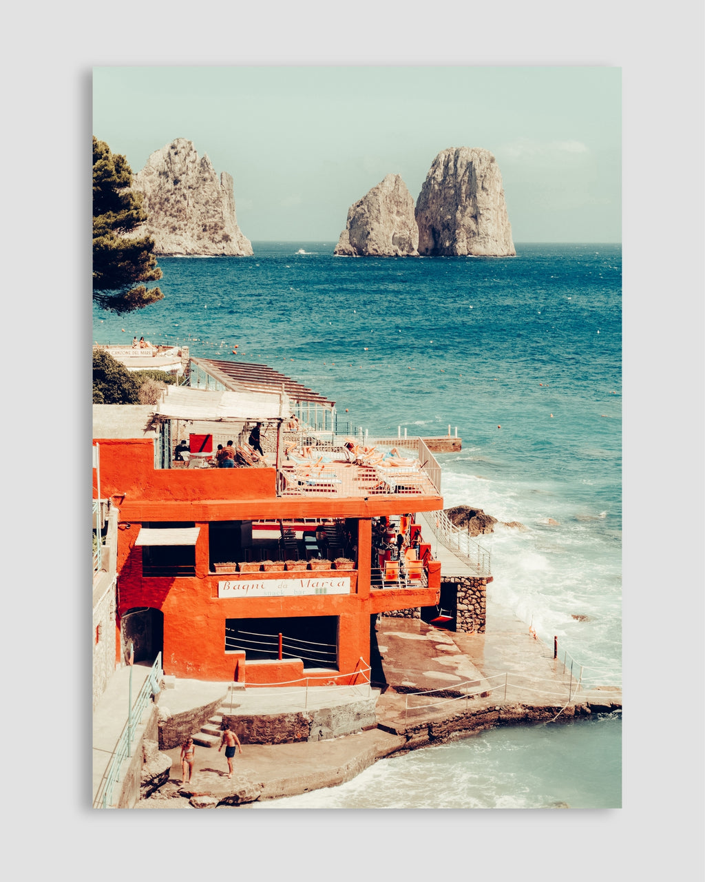 Capri Orange Beach Poster