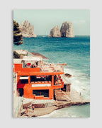 Capri Orange Beach Poster