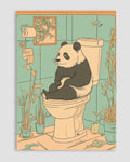 Panda Sitting On The Toilet Poster