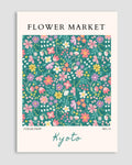 Flower Market Kyoto Poster