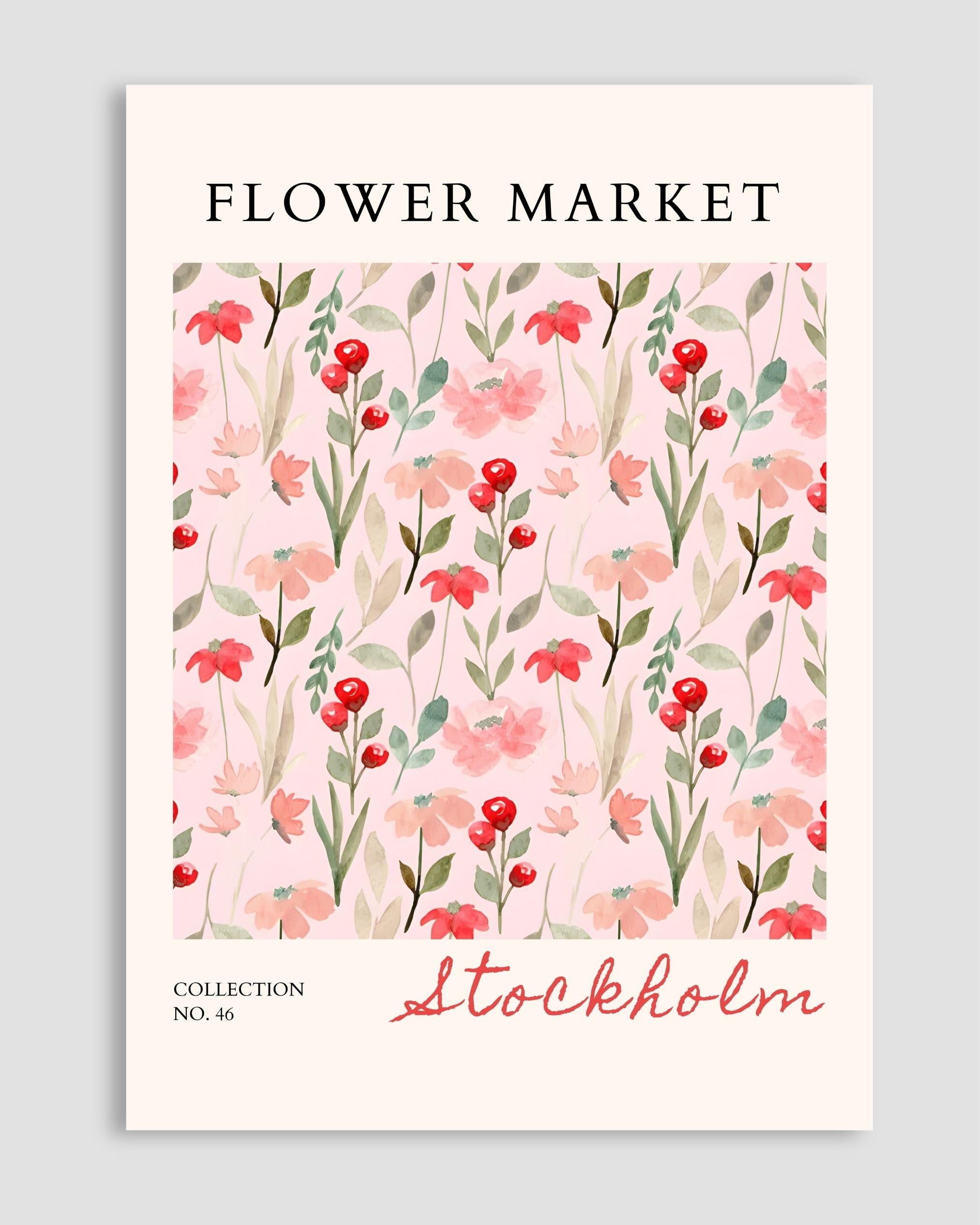 Flower Market Stockholm Poster