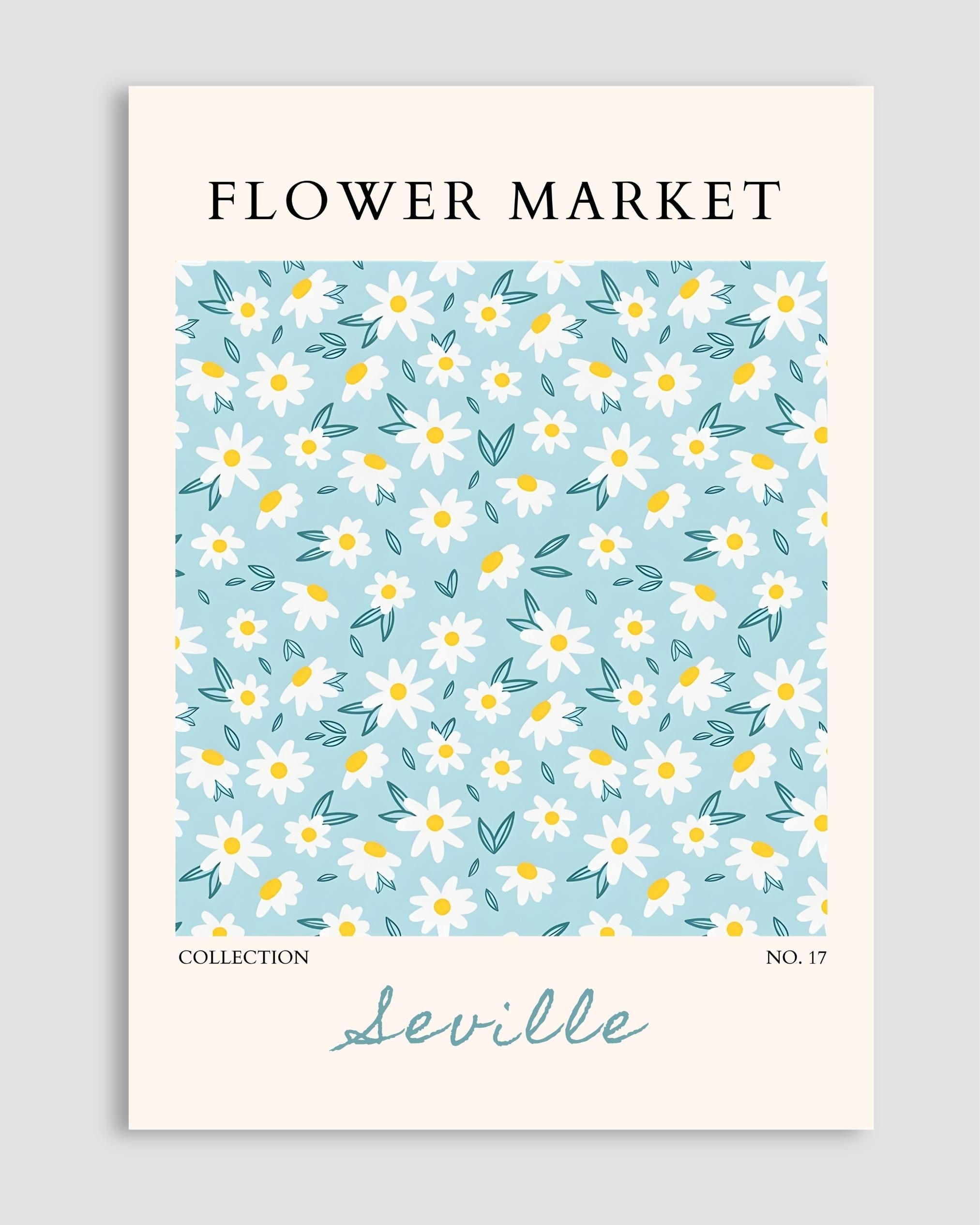 Flower Market Seville Poster