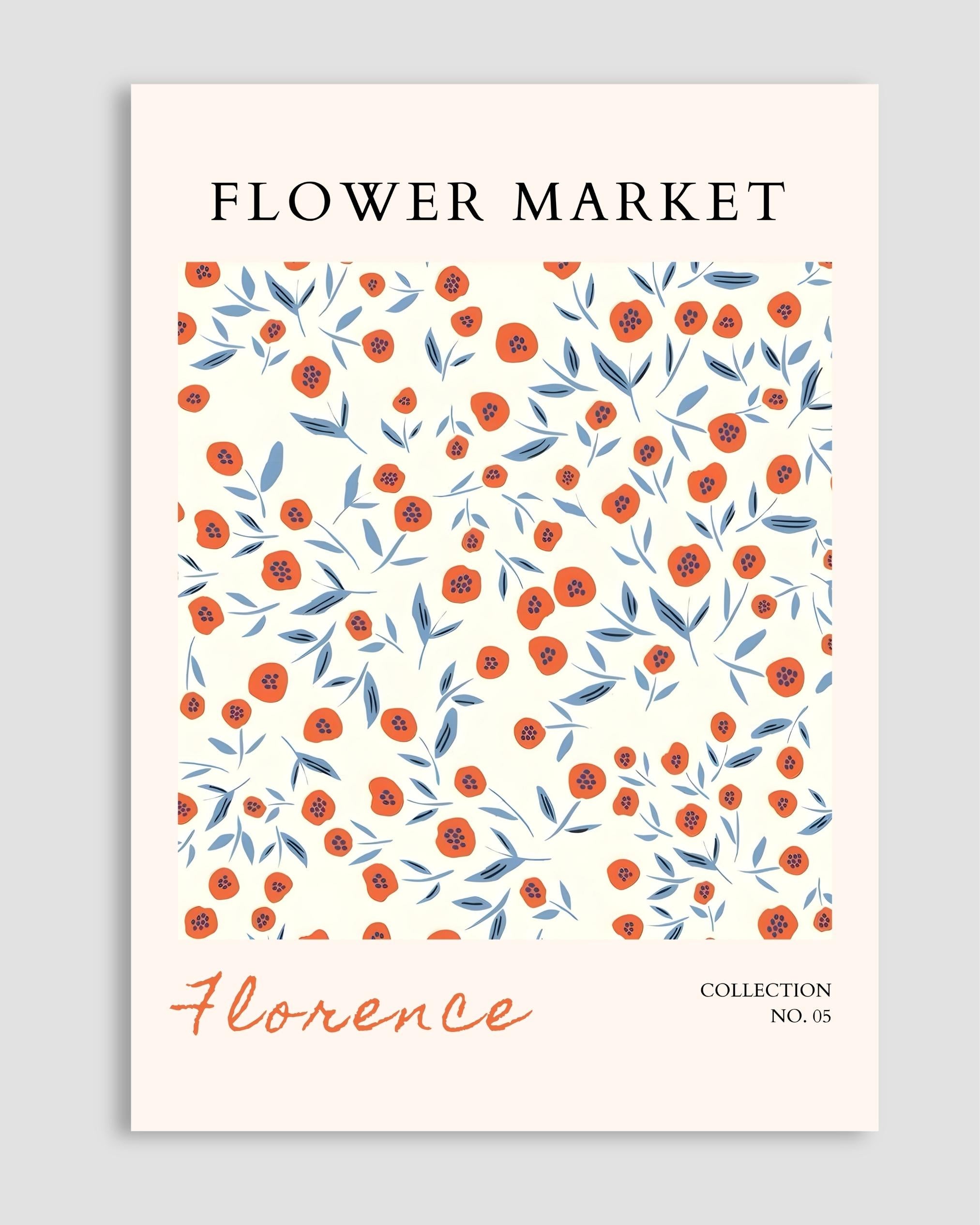 Flower Market Florence Poster
