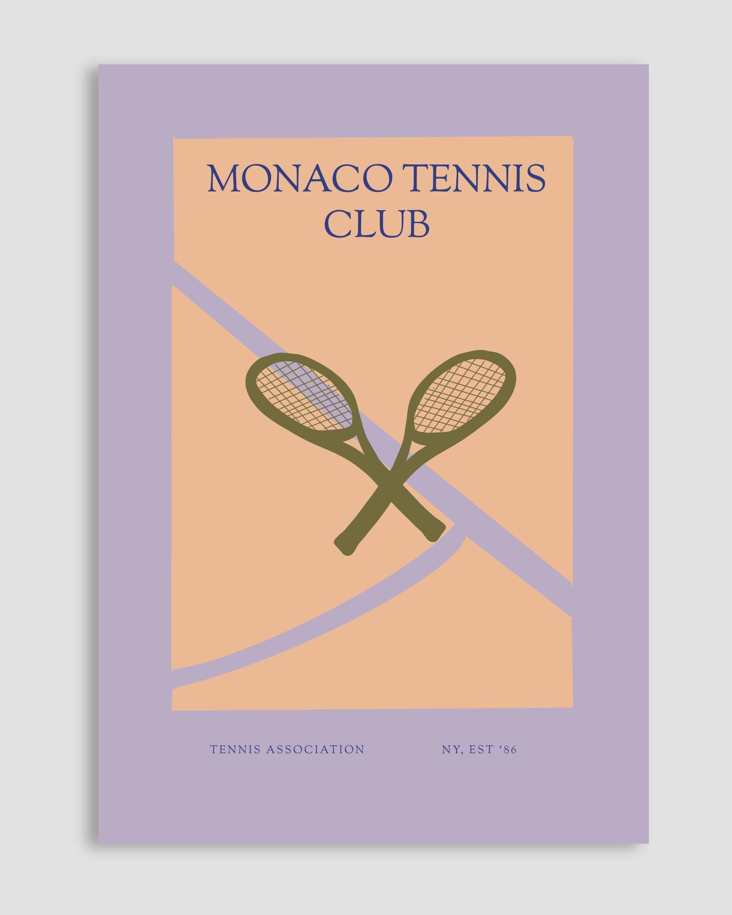 Monaco Tennis Club Poster