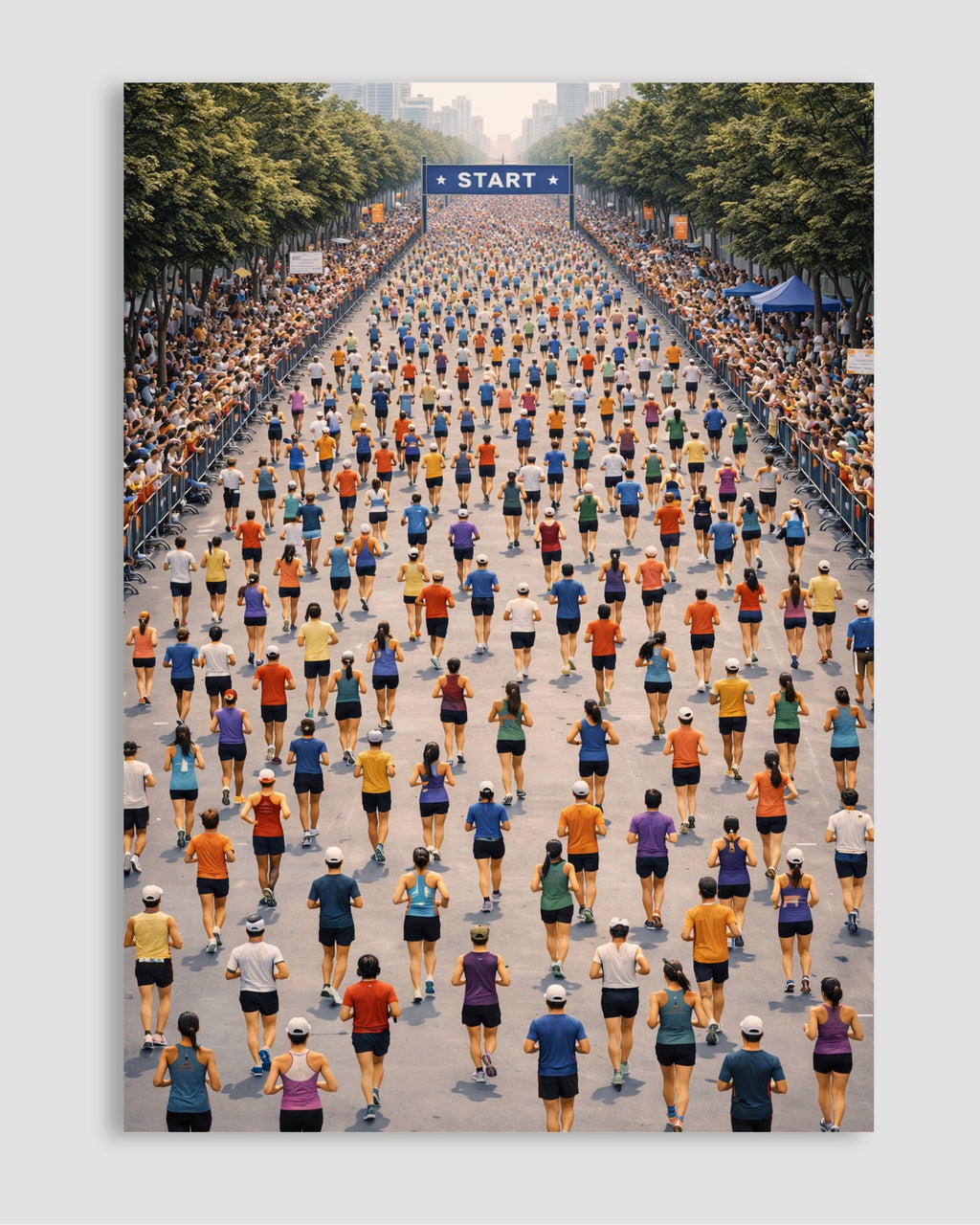 Marathon Crowd Poster
