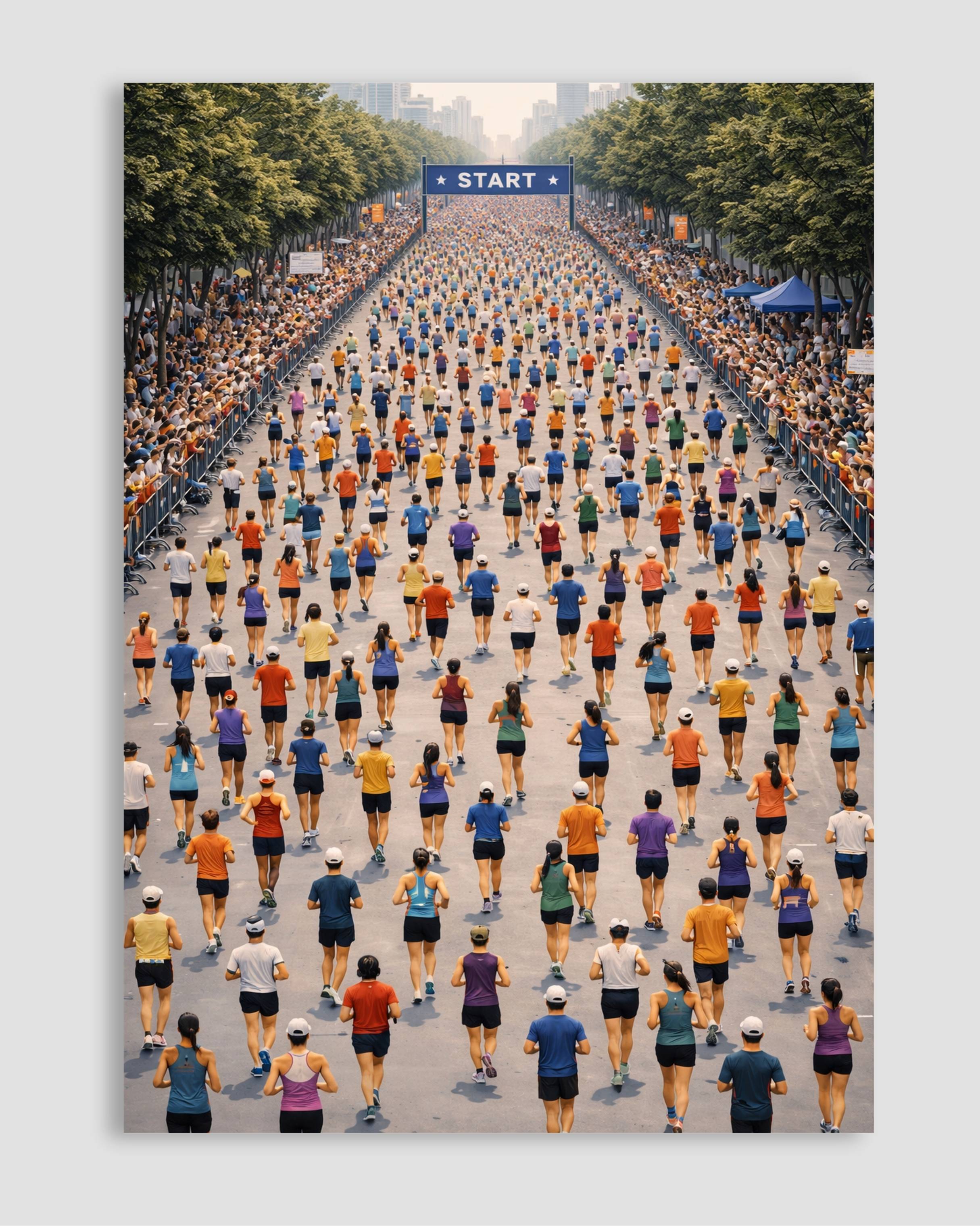 Marathon Crowd Poster
