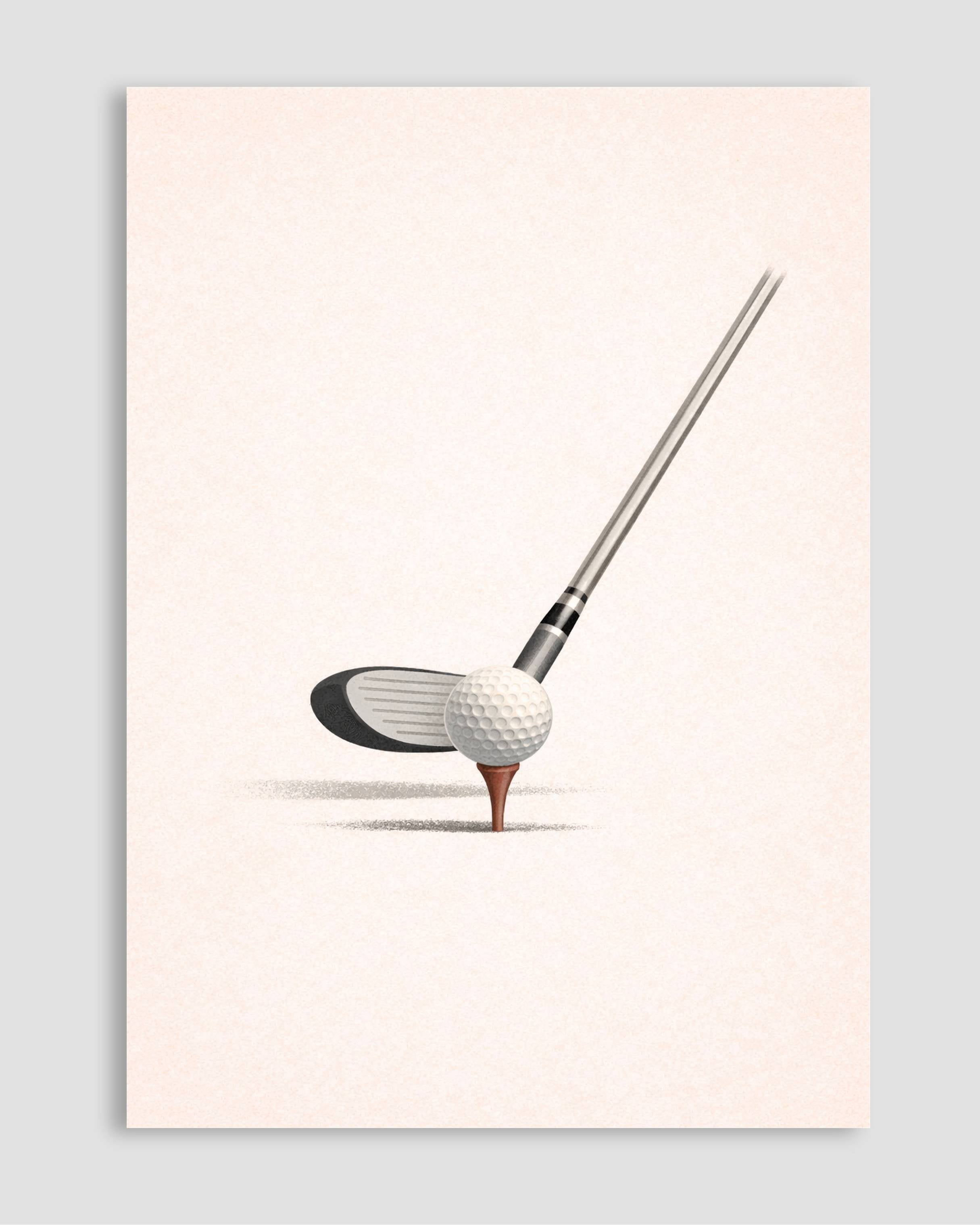 Golf Tee Club Poster