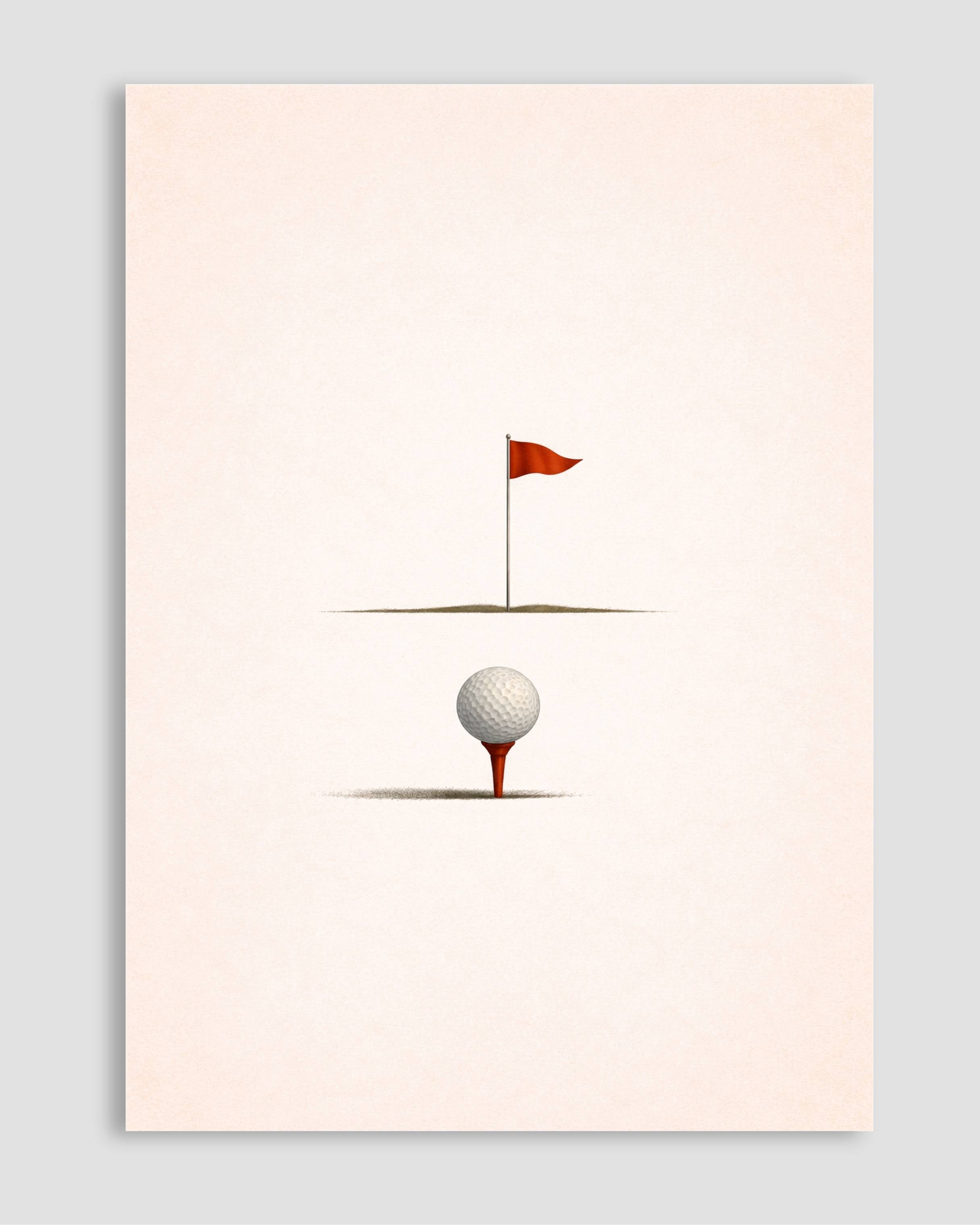 Golf Flag Poster